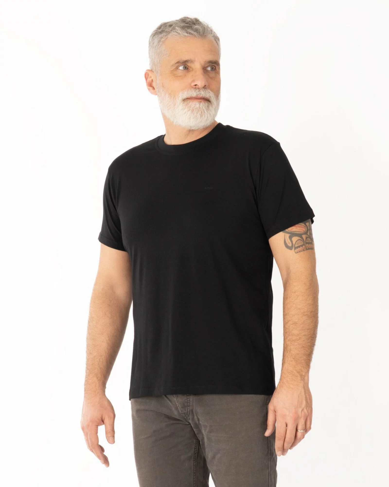 Tricou negru bumbac