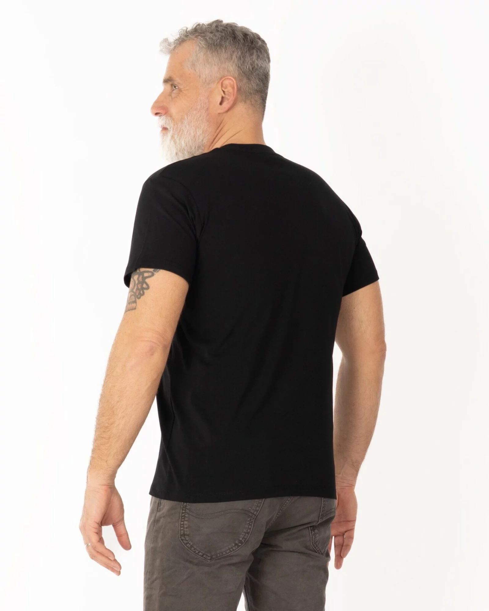 Tricou negru bumbac