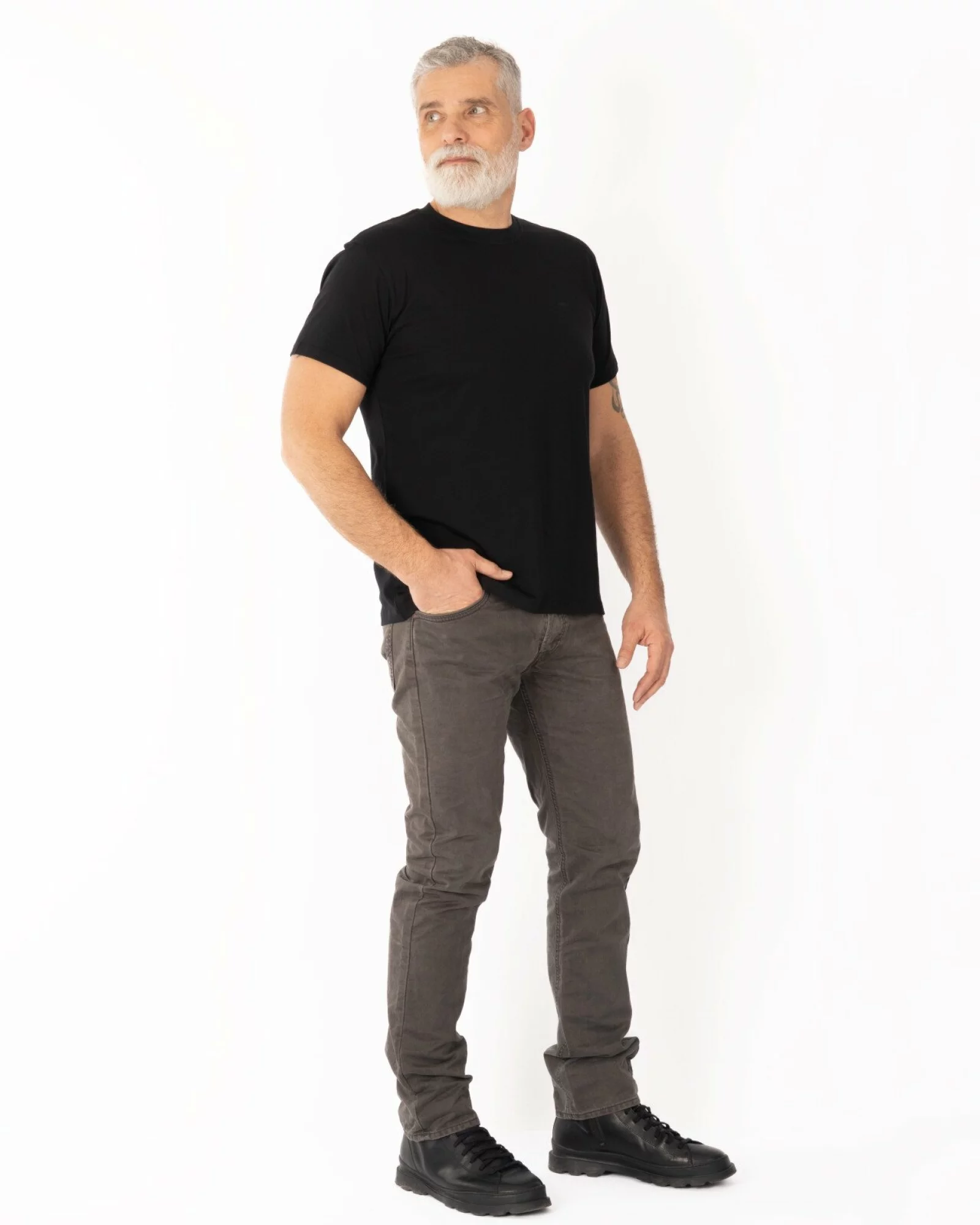 Tricou negru bumbac