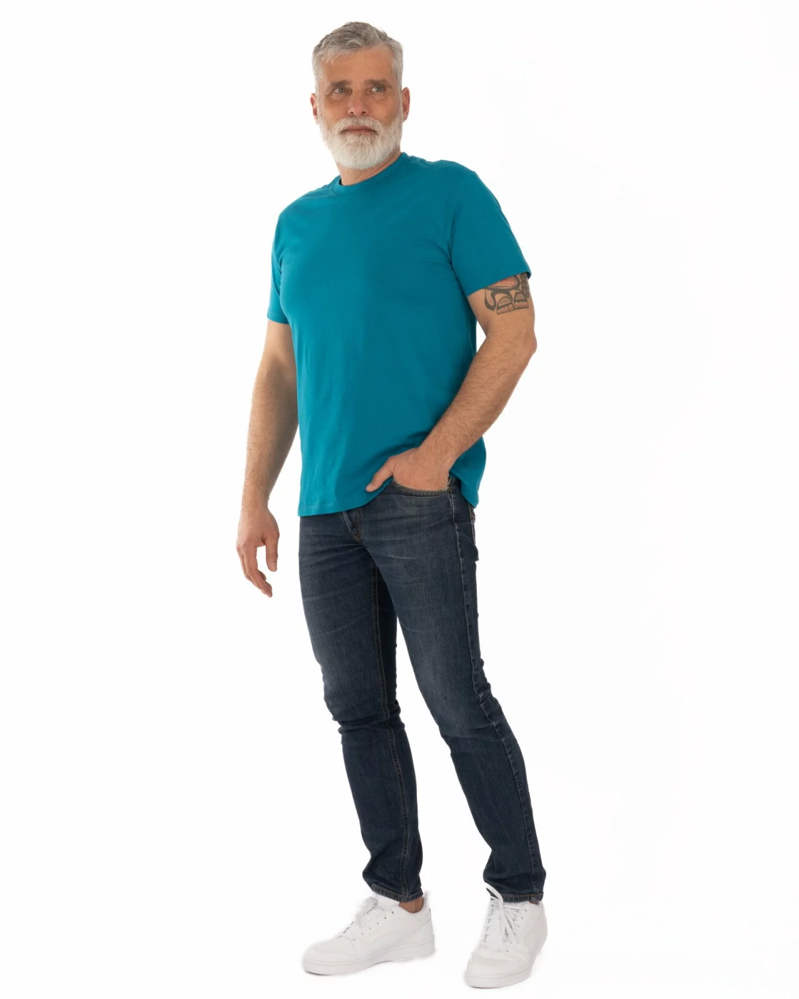 Tricou petrol bumbac