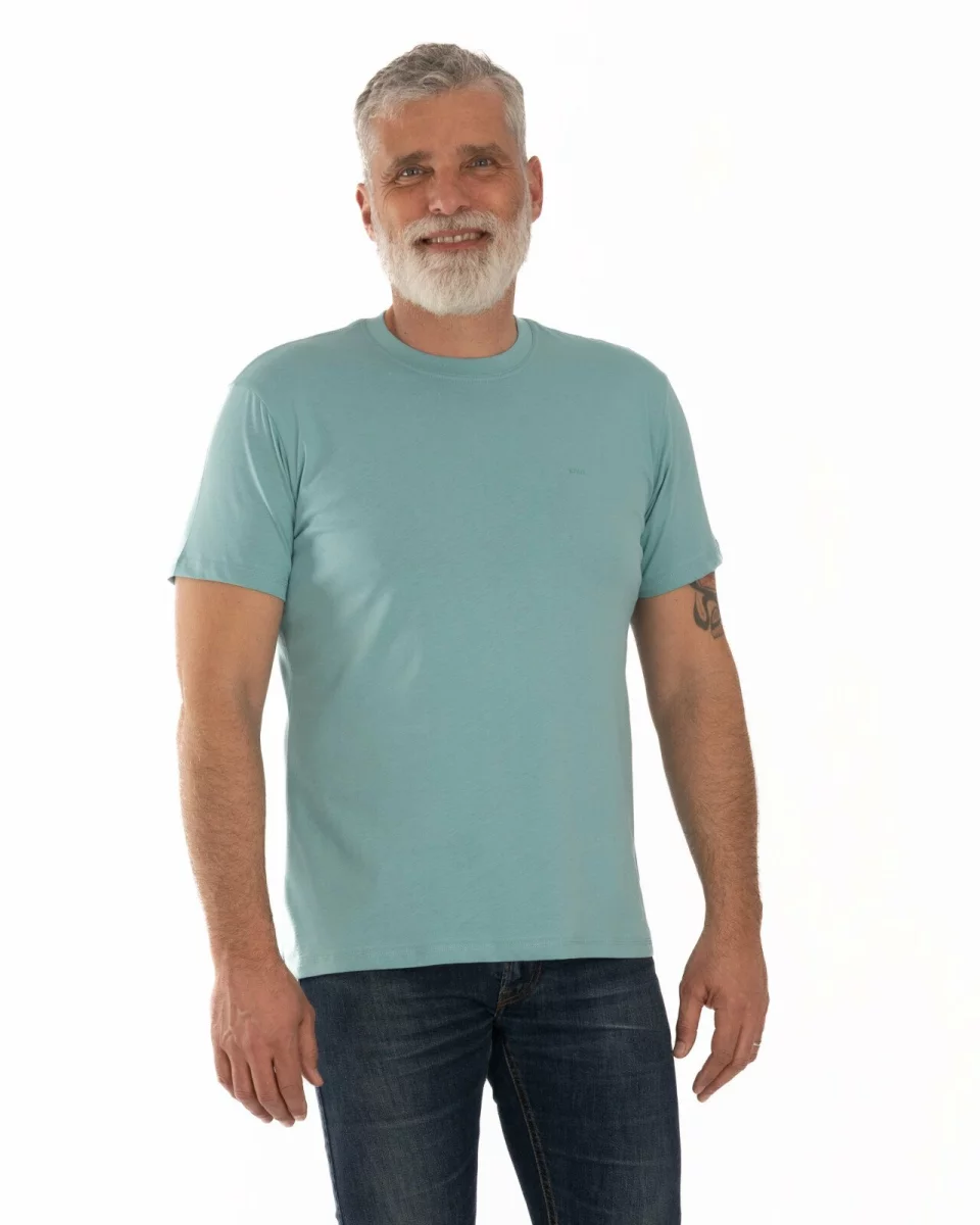 Tricou turcoaz deschis bumbac