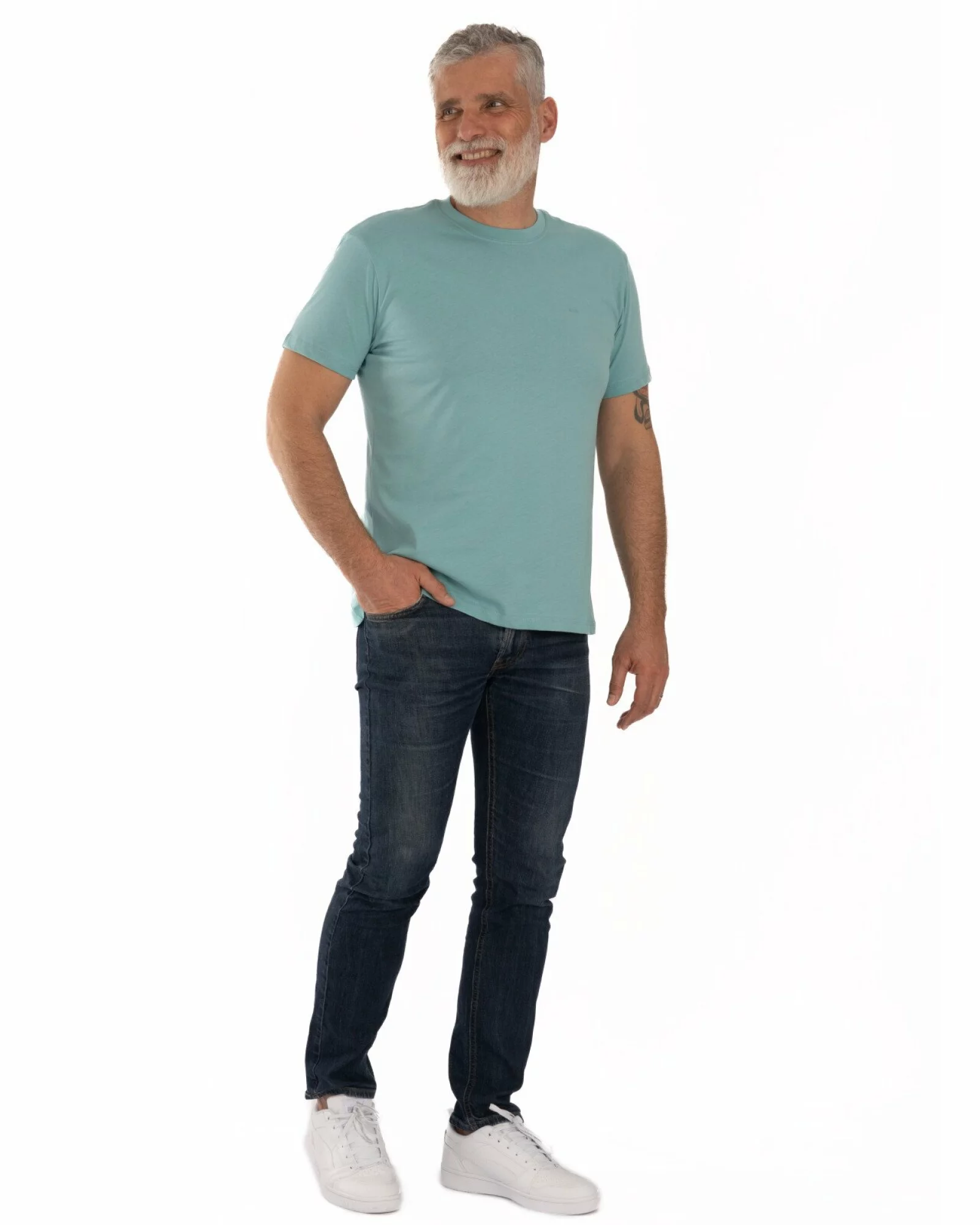 Tricou turcoaz deschis bumbac