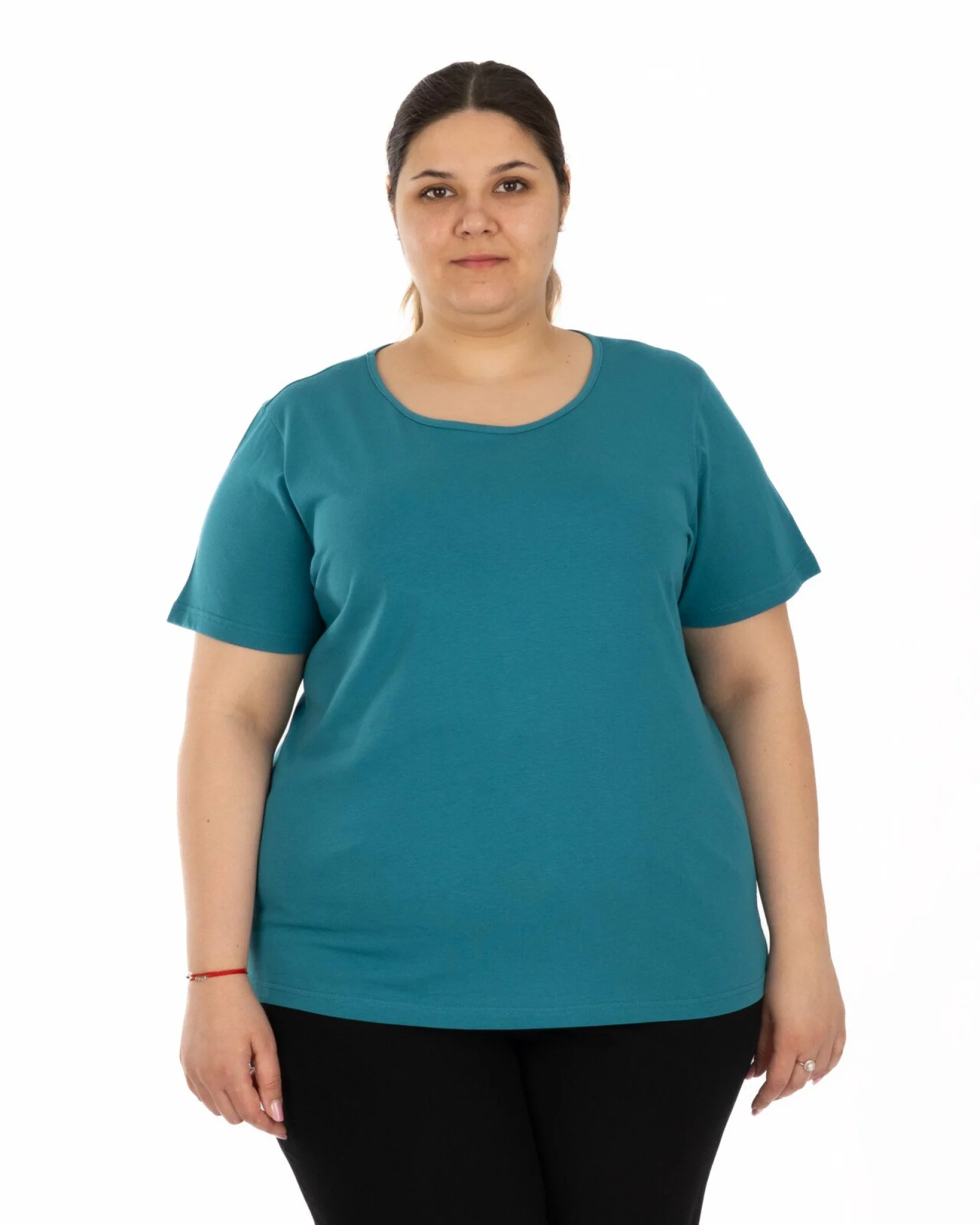 Tricou mărimi mari petrol din bumbac