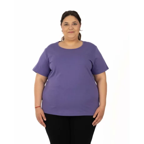 marimari Tricou mărimi mari violet din bumbac | Knox