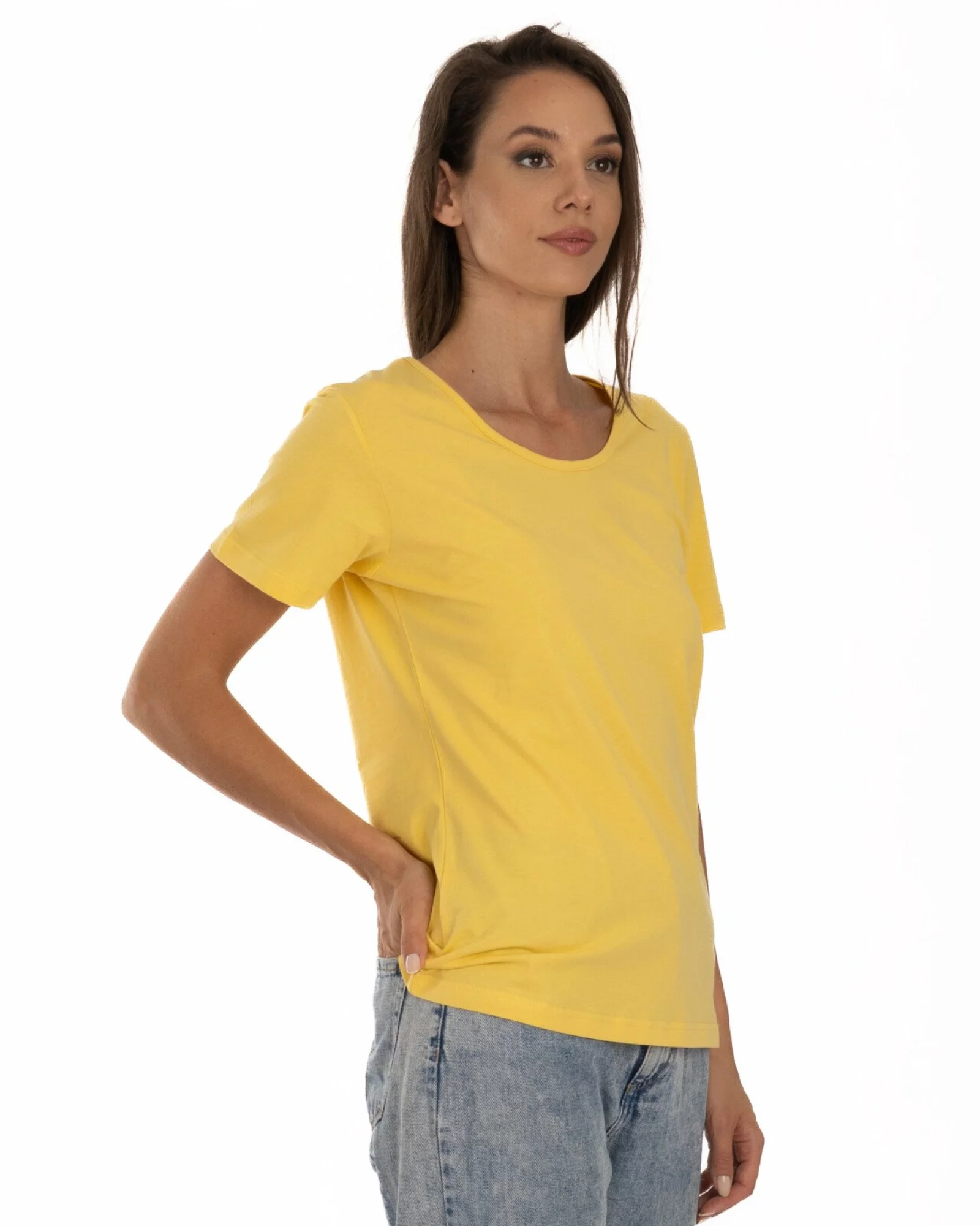 Tricou galben bumbac