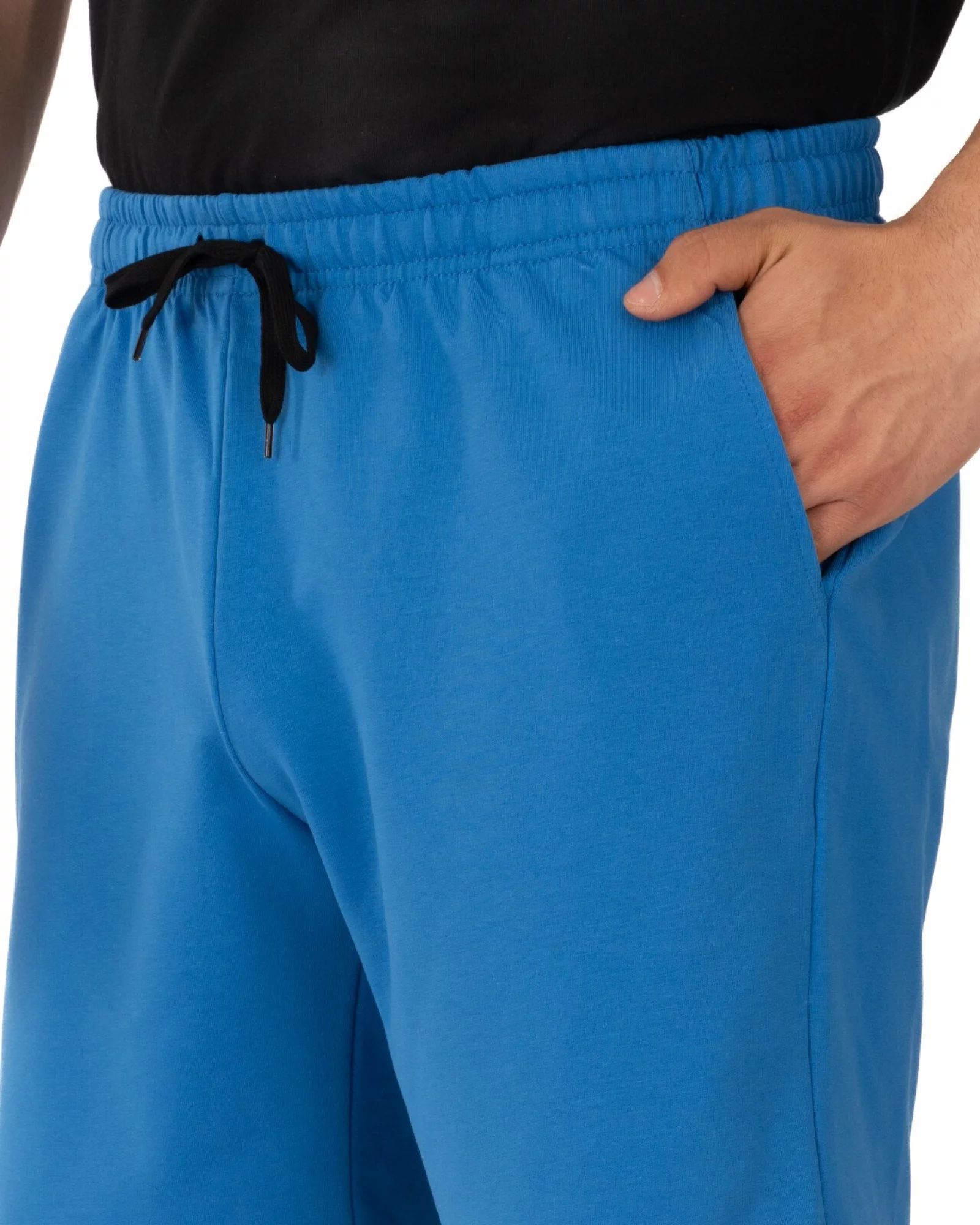 Pantaloni scurți albaștri buzunare oblice