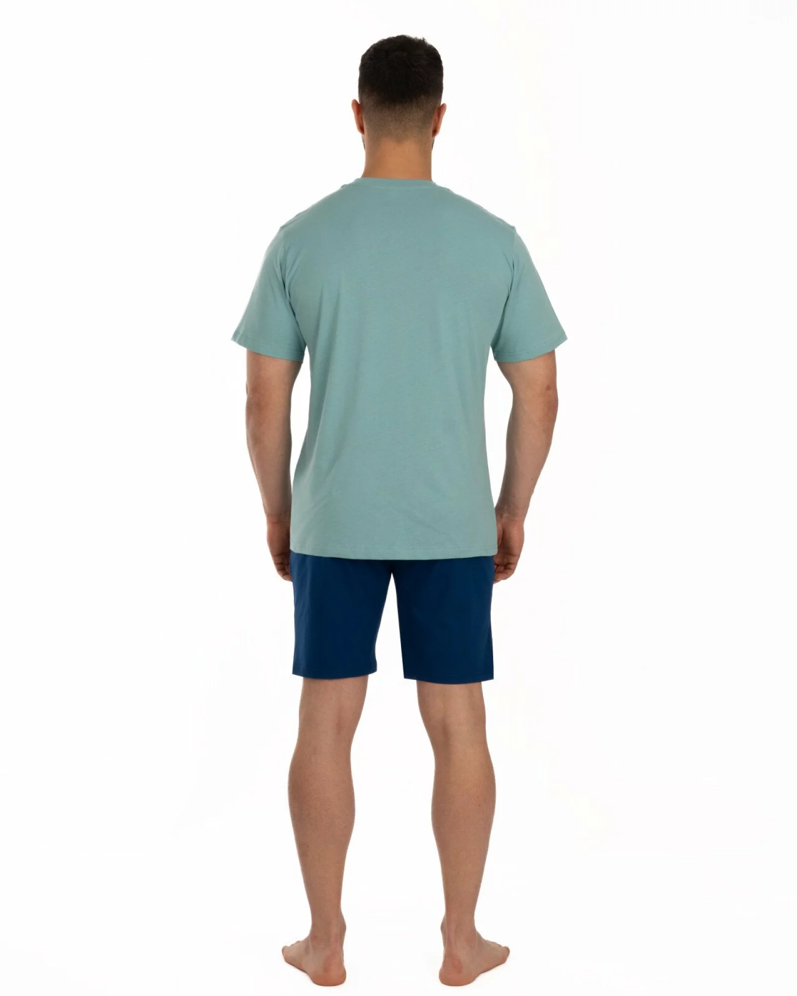 Pijama turcoaz bumbac ușor