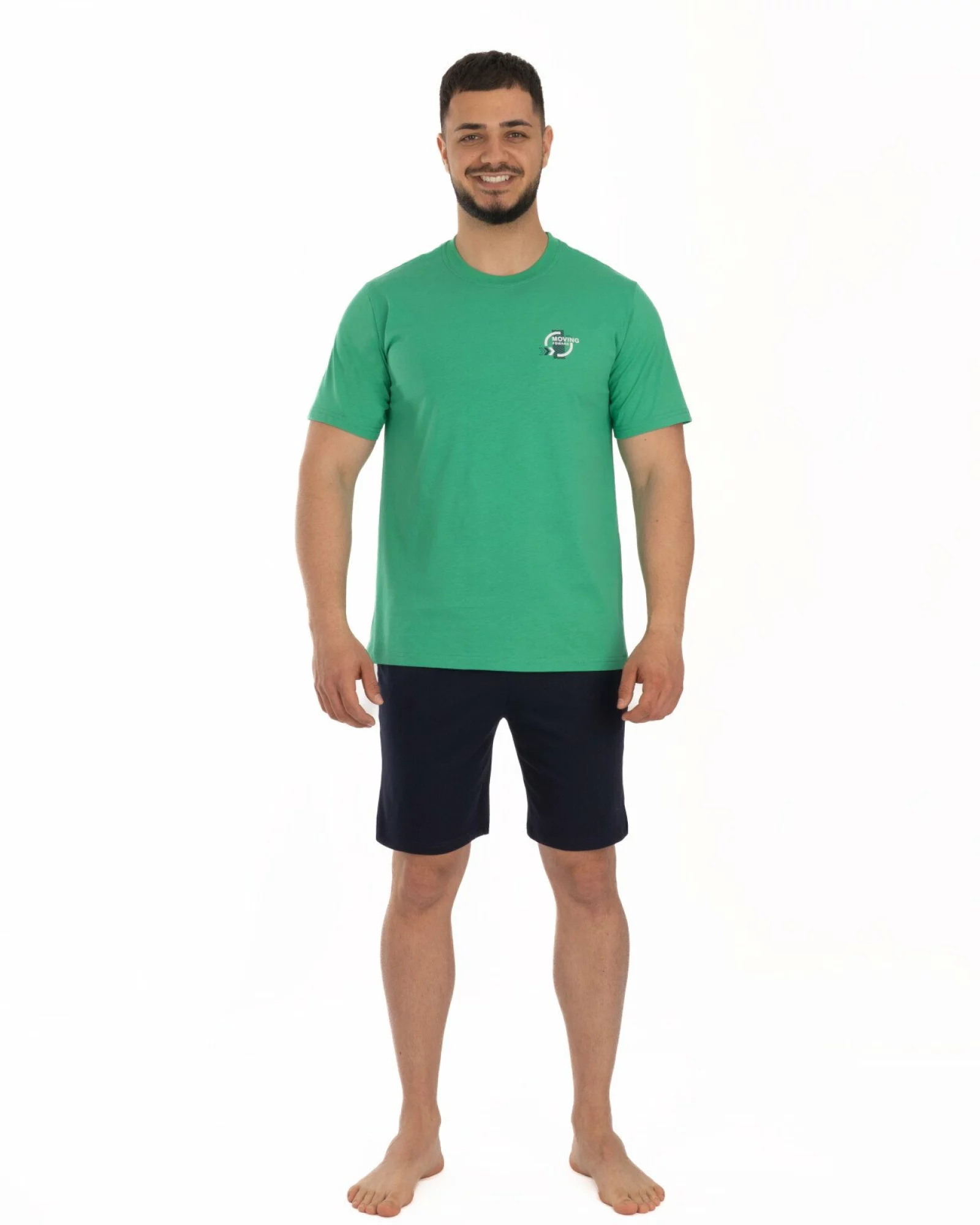 Pijama verde bumbac ușor