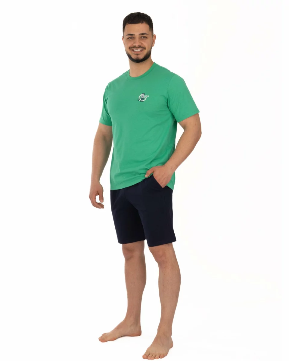 Pijama verde bumbac ușor