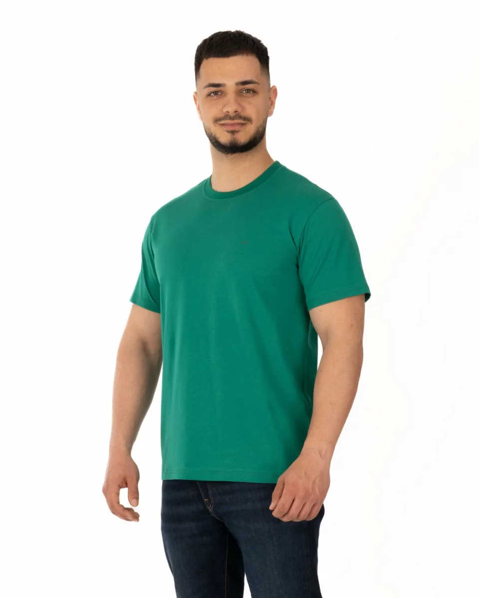 Tricou verde bumbac