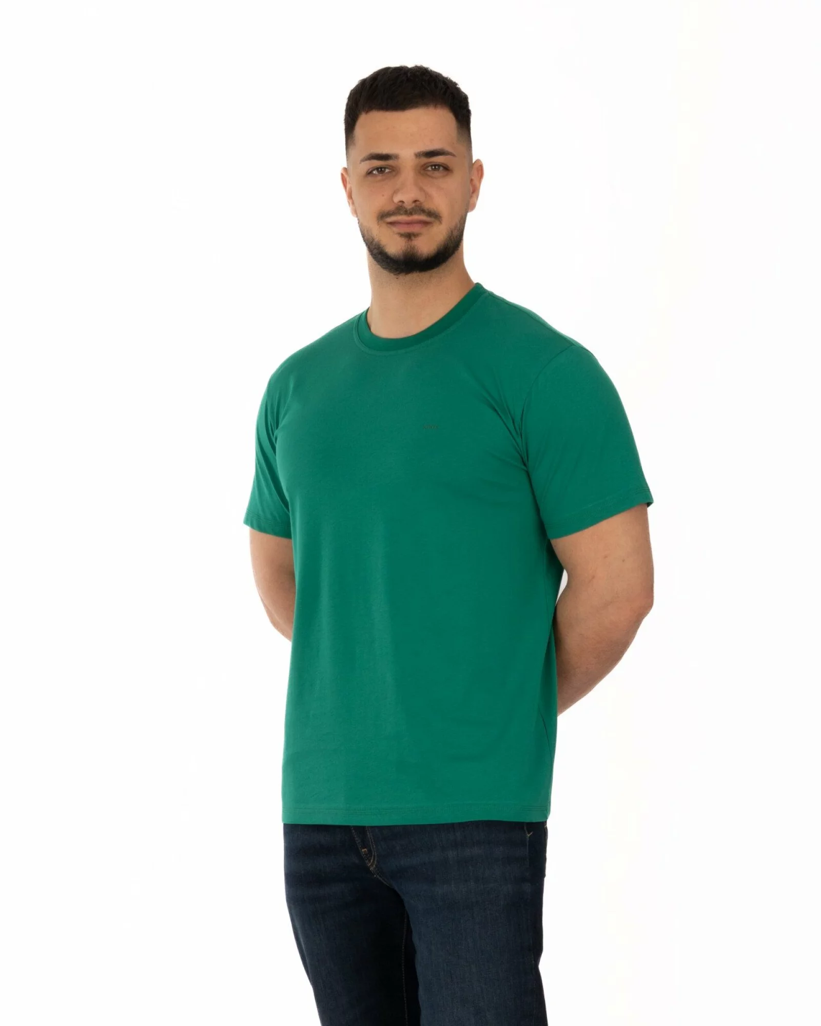 Tricou verde bumbac