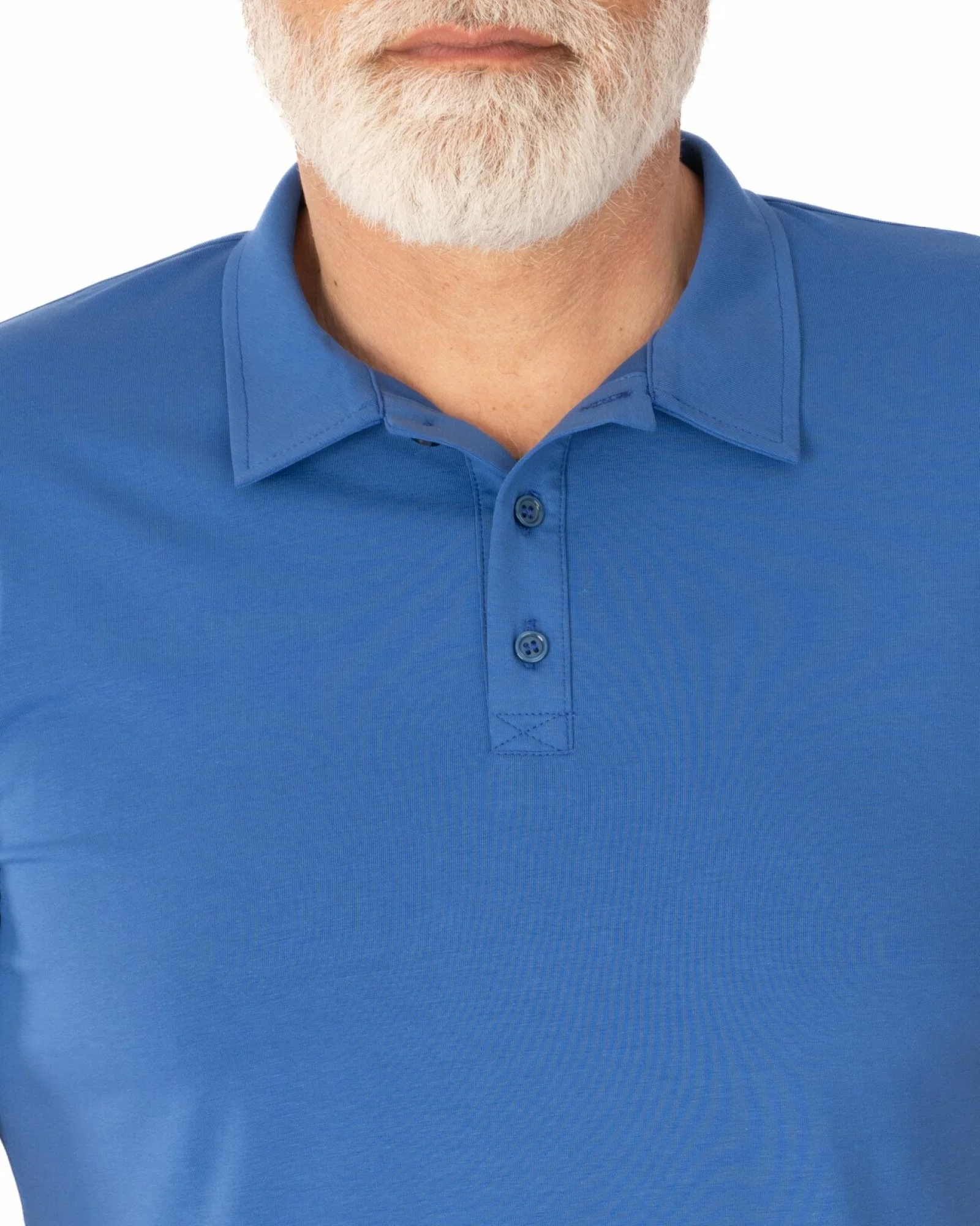 Tricou polo albastru royal bumbac elastan