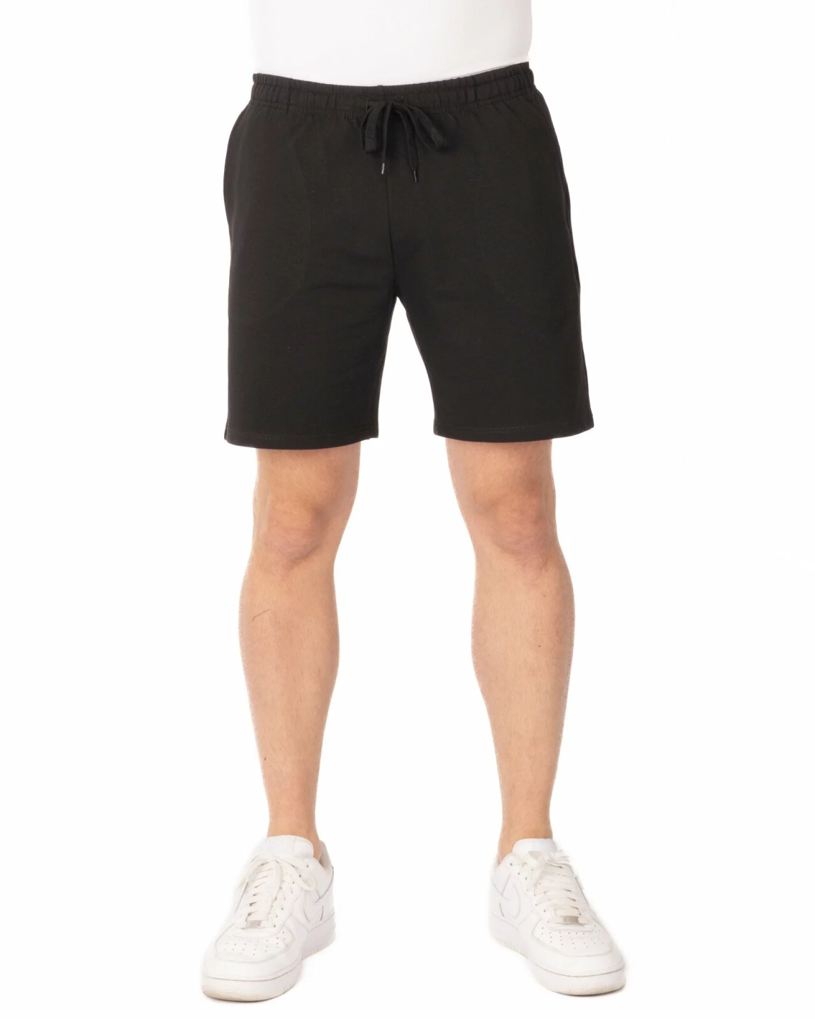 Pantaloni scurți negri buzunare oblice