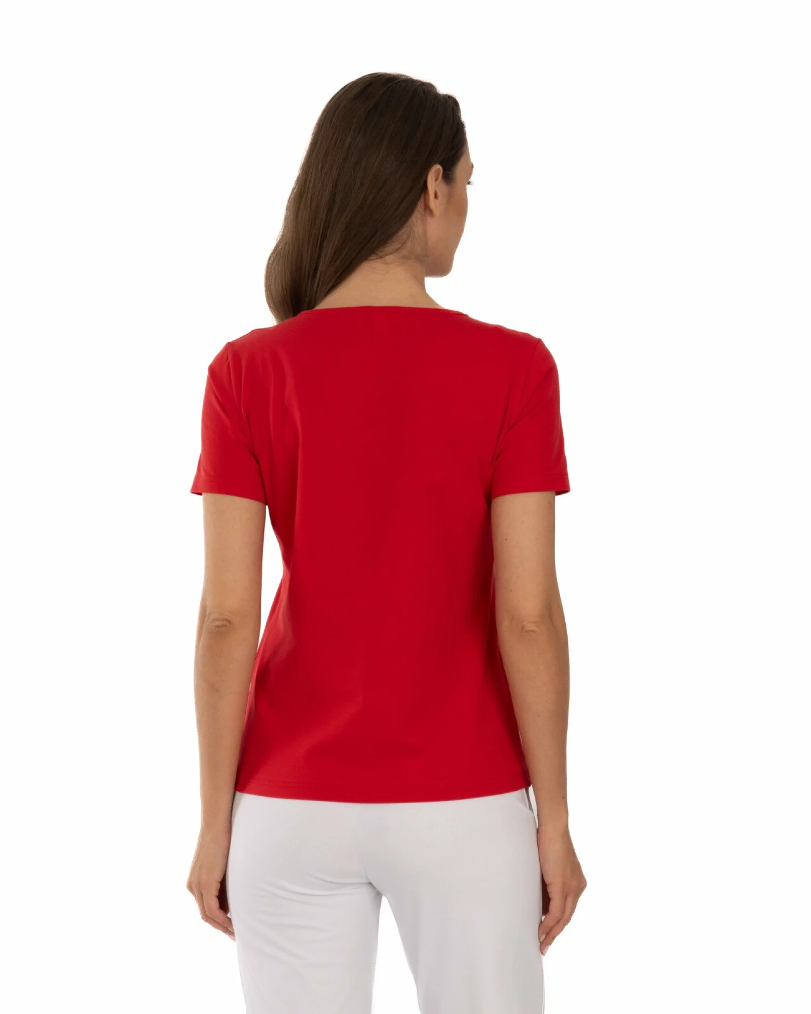 Tricou roșu bumbac elastan Semințe de păpădie