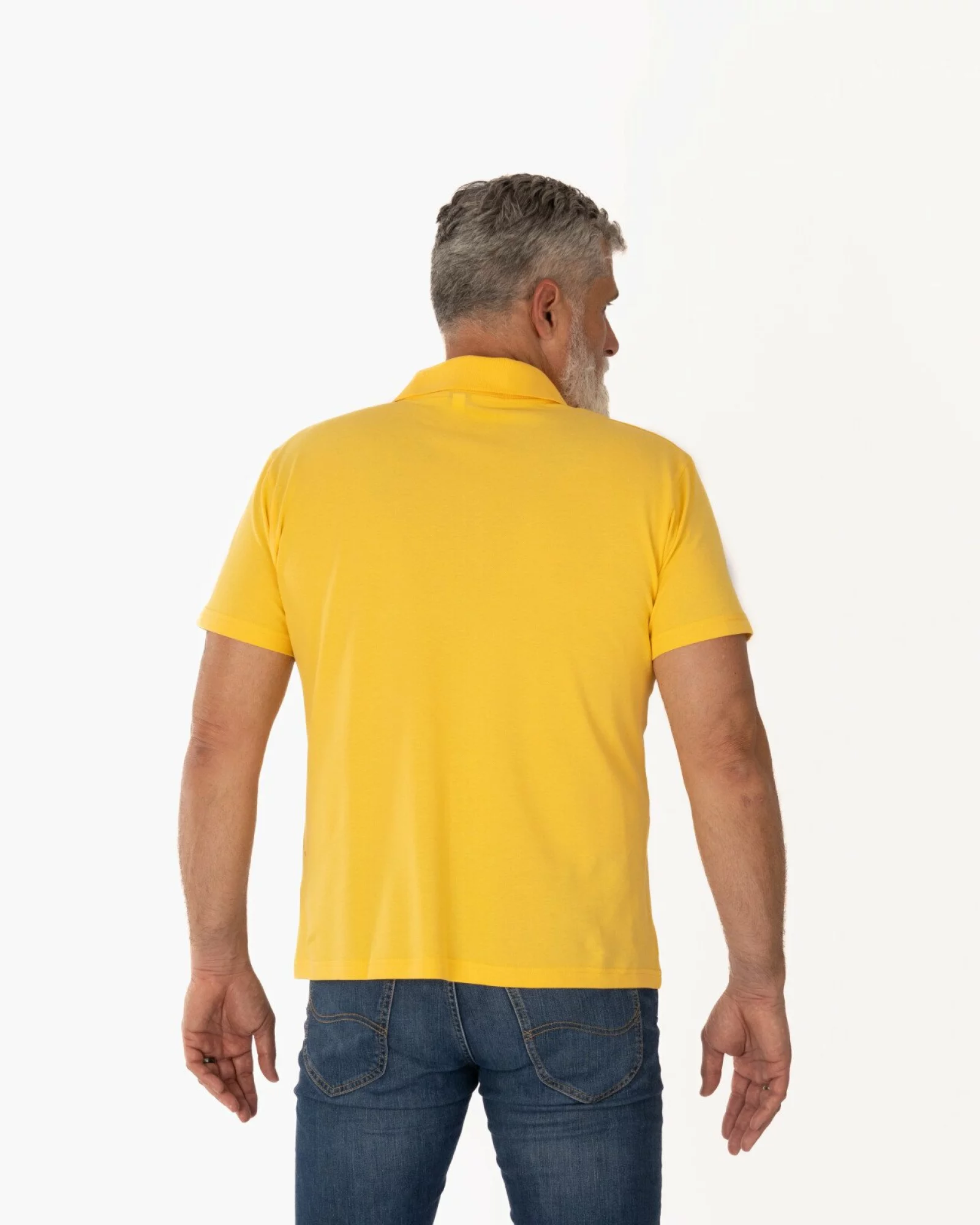 Tricou polo pique galben