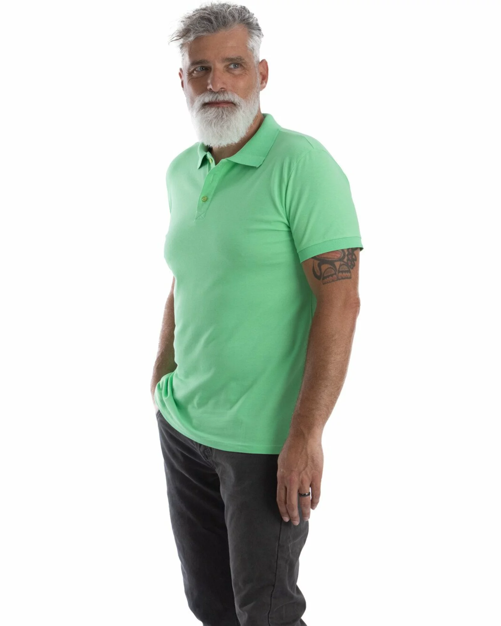 Tricou polo pique clasic verde deschis