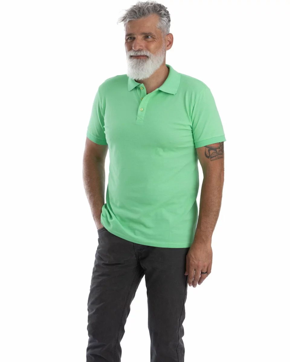 Tricou polo pique clasic verde deschis