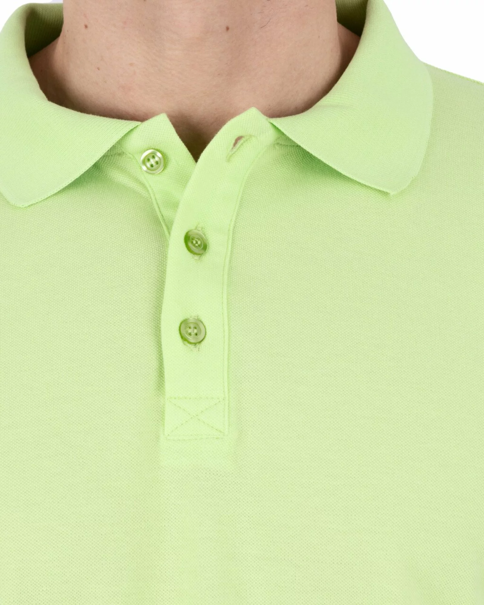 Tricou polo pique clasic verde lime