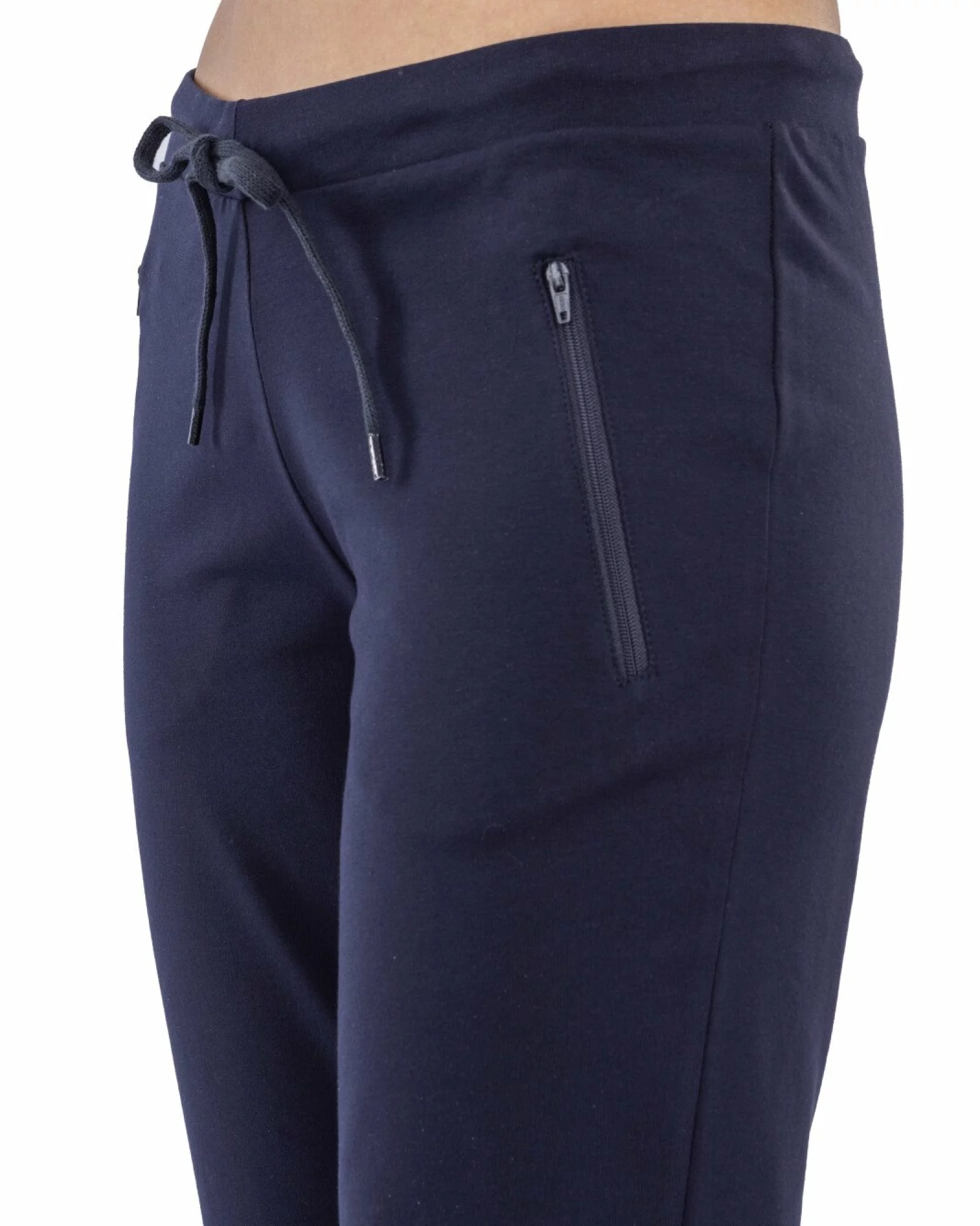 Pantaloni bleumarin conici buzunare fermoar