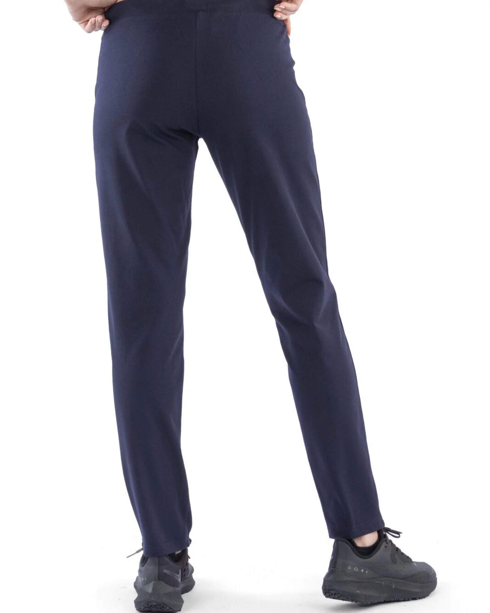 Pantaloni bleumarin conici buzunare fermoar