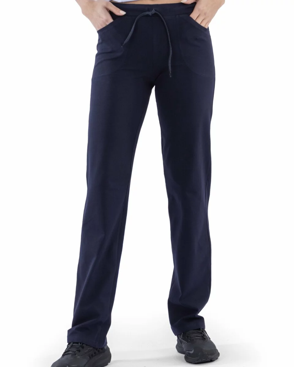 Pantaloni bleumarin de vară clasici
