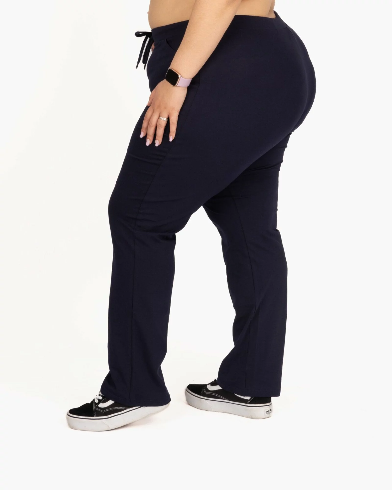 Pantaloni bleumarin mărimi mari vară buzunare aplicate
