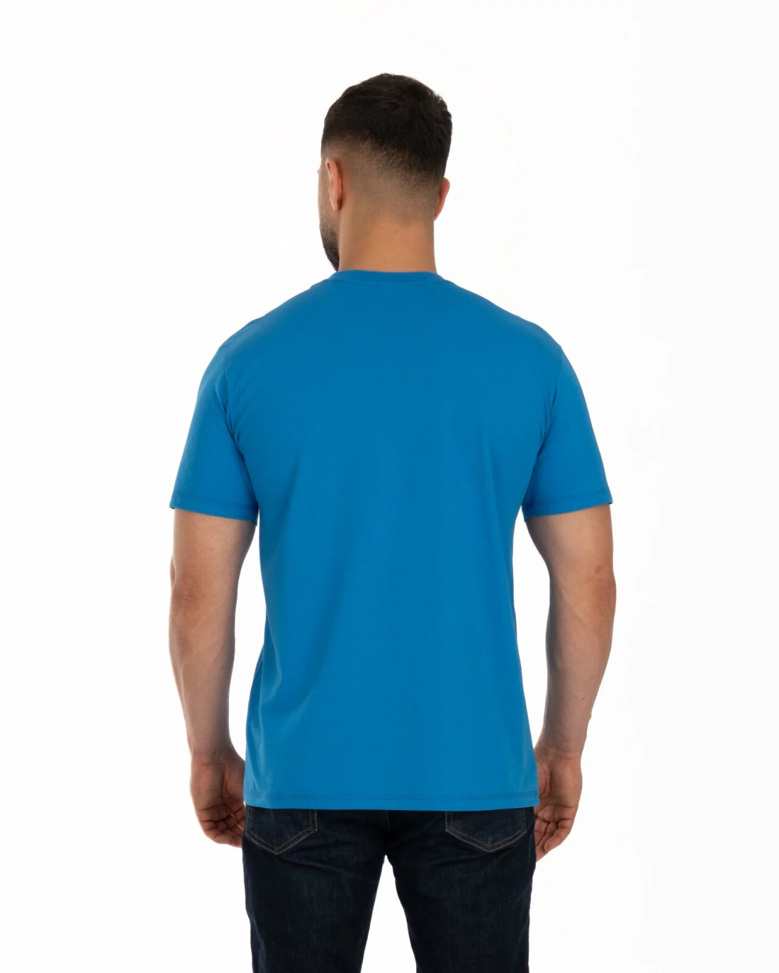 Tricou albastru electric bumbac