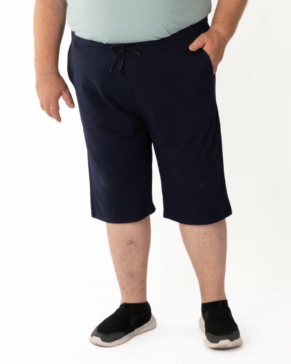 Pantaloni scurți bleumarin mărimi mari buzunare oblice