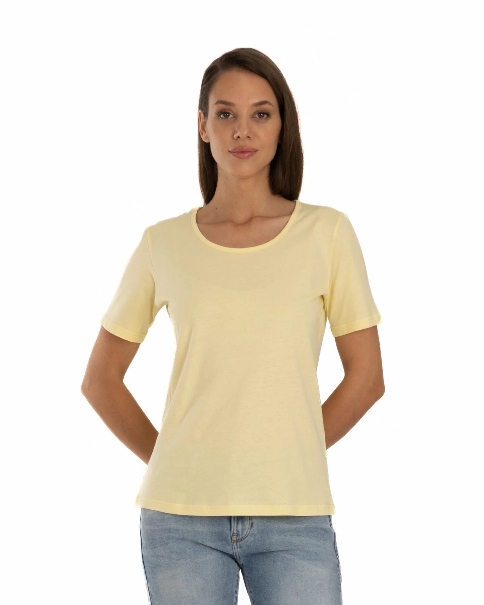 Tricou galben bumbac