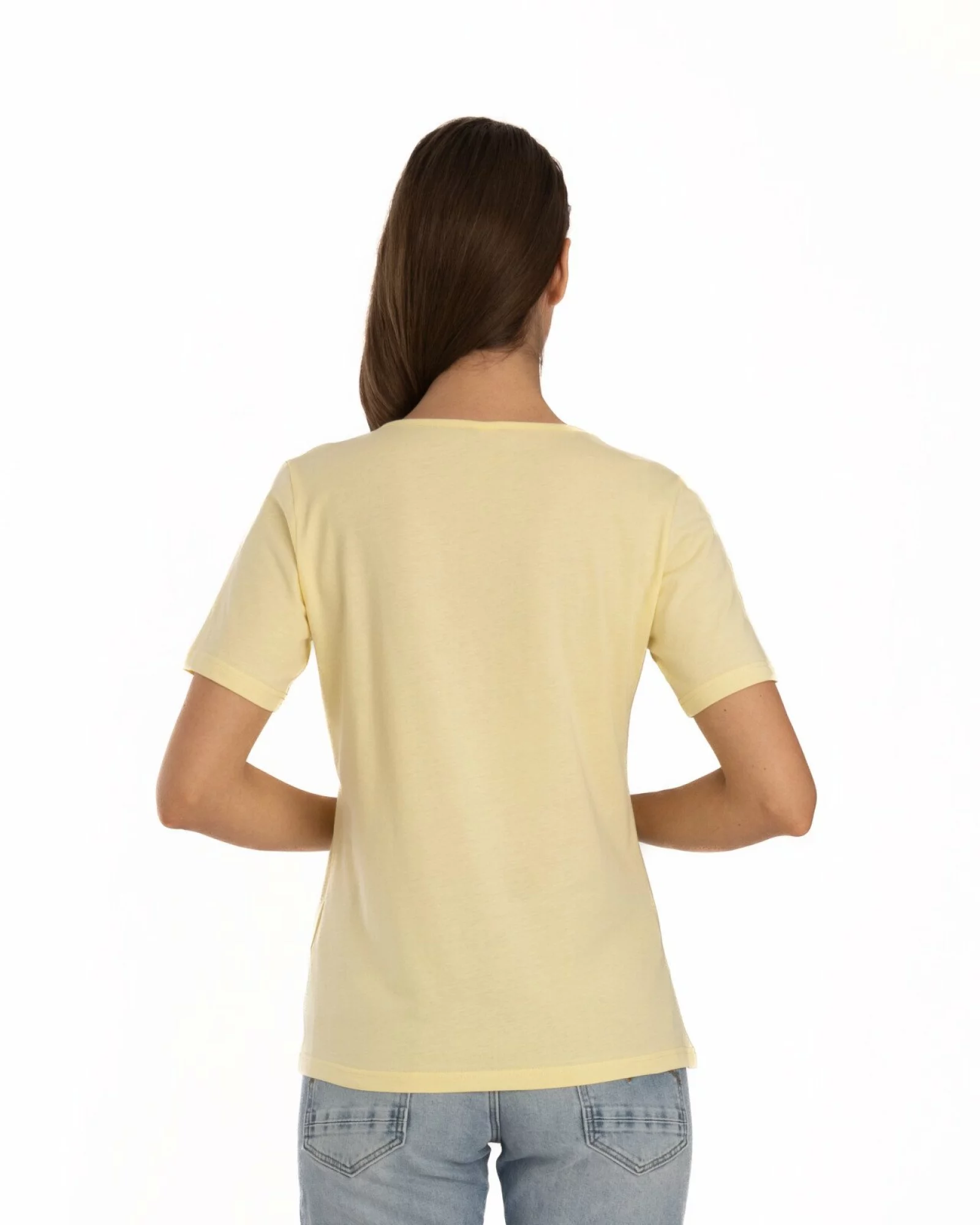 Tricou galben bumbac