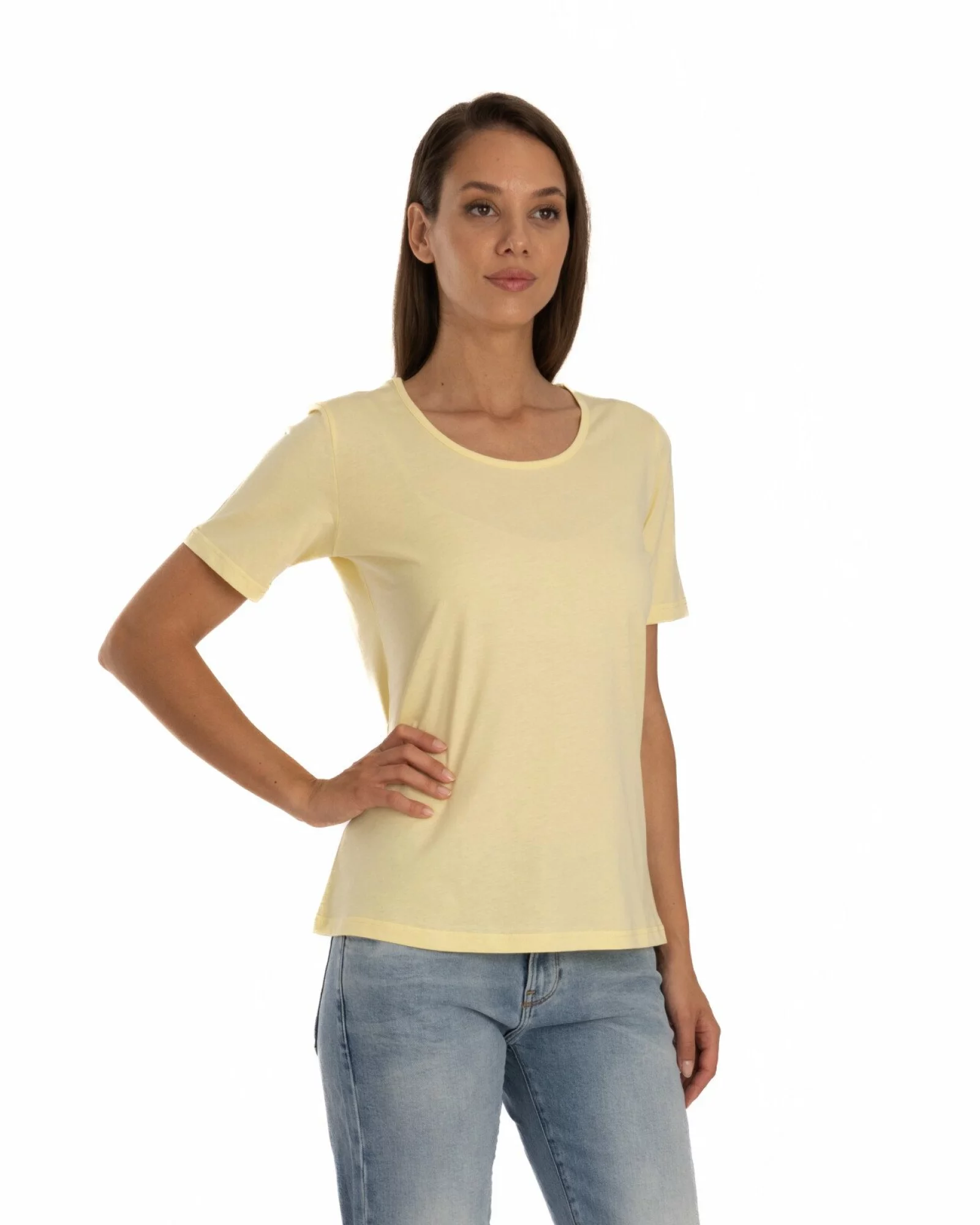 Tricou galben bumbac