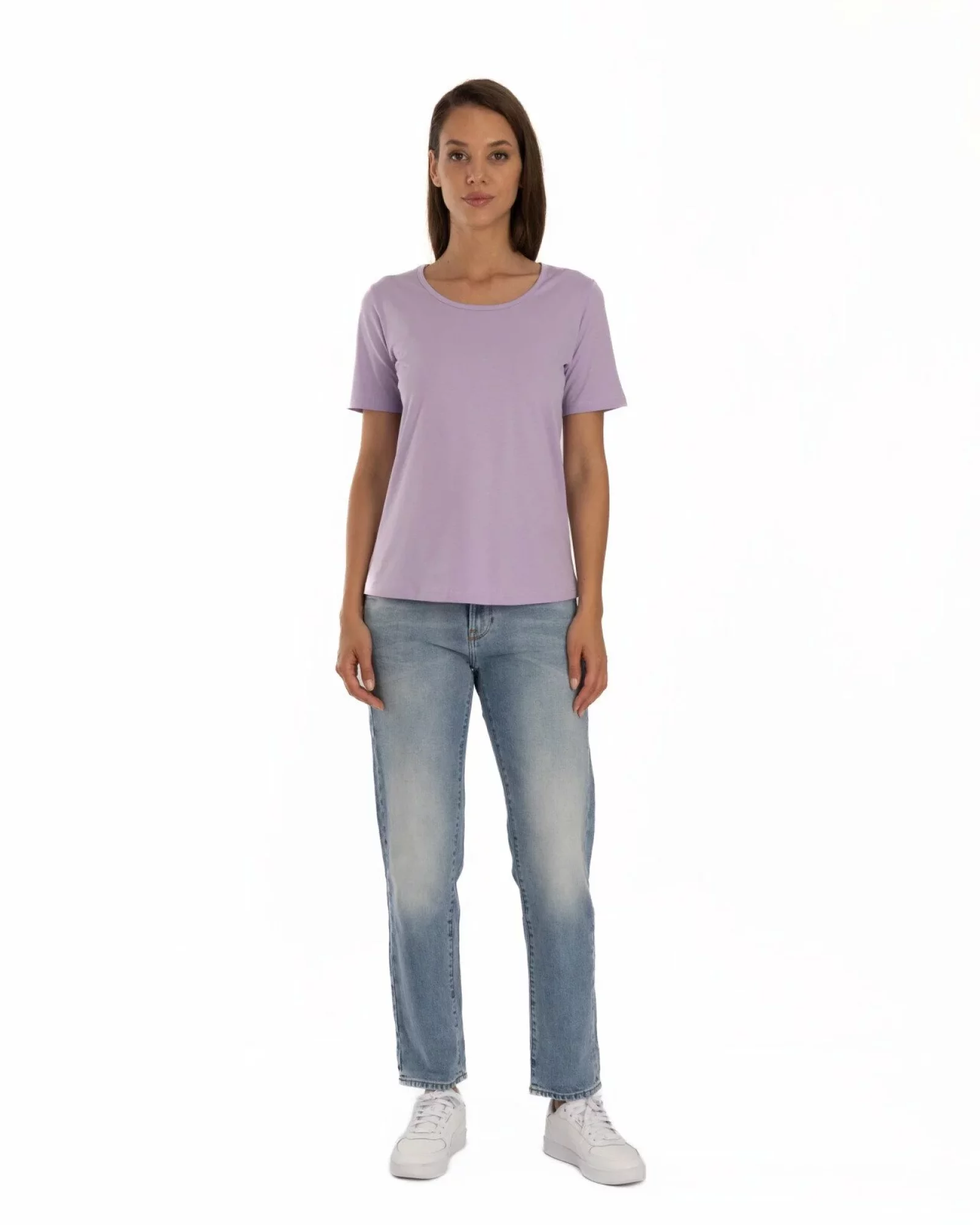 Tricou liliac bumbac