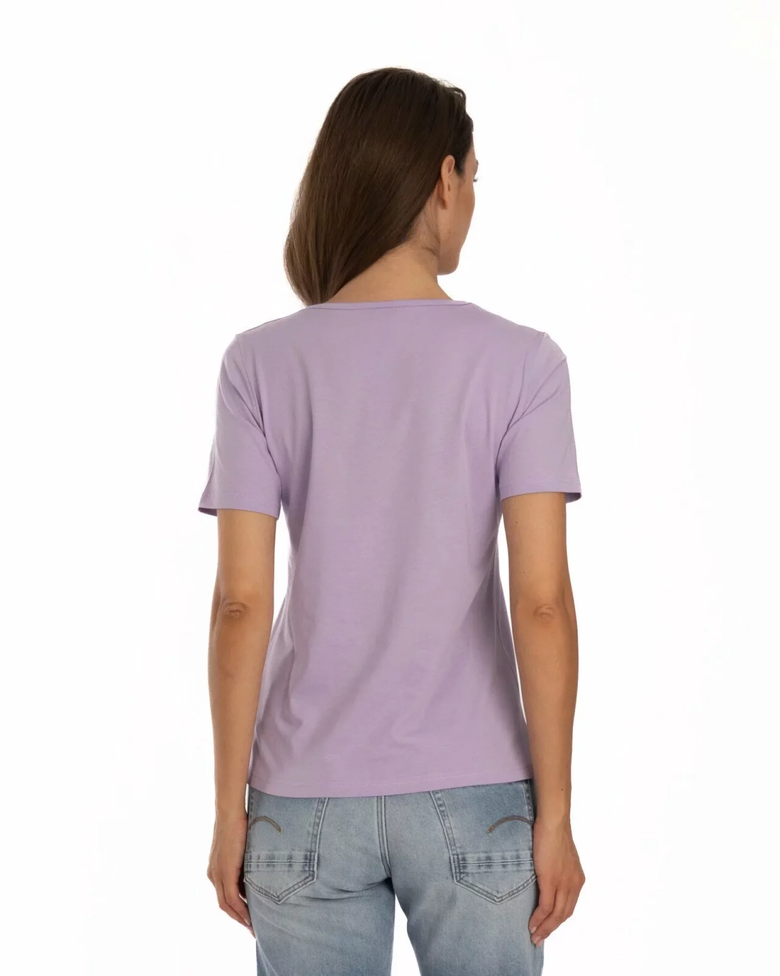 Tricou liliac bumbac