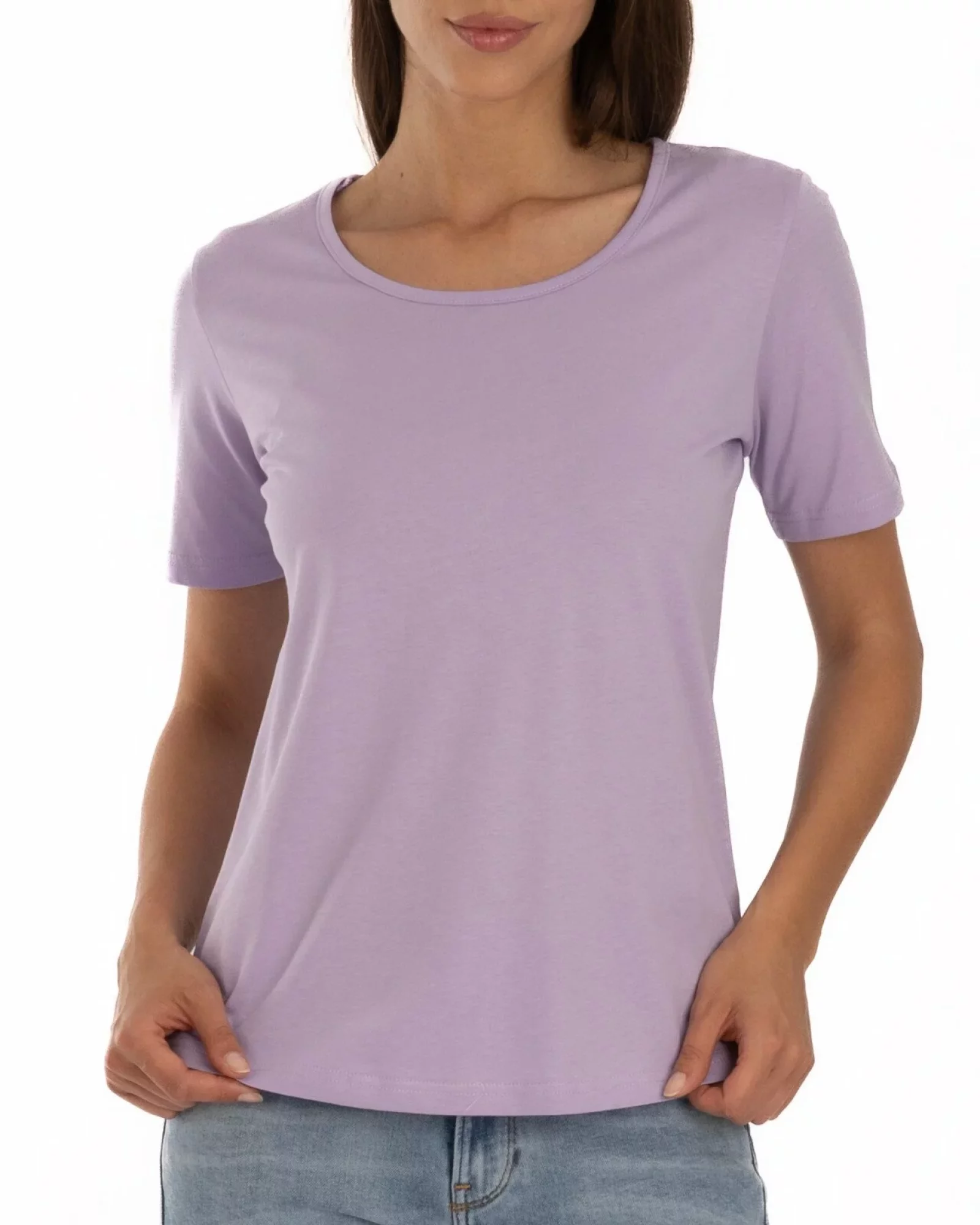 Tricou liliac bumbac