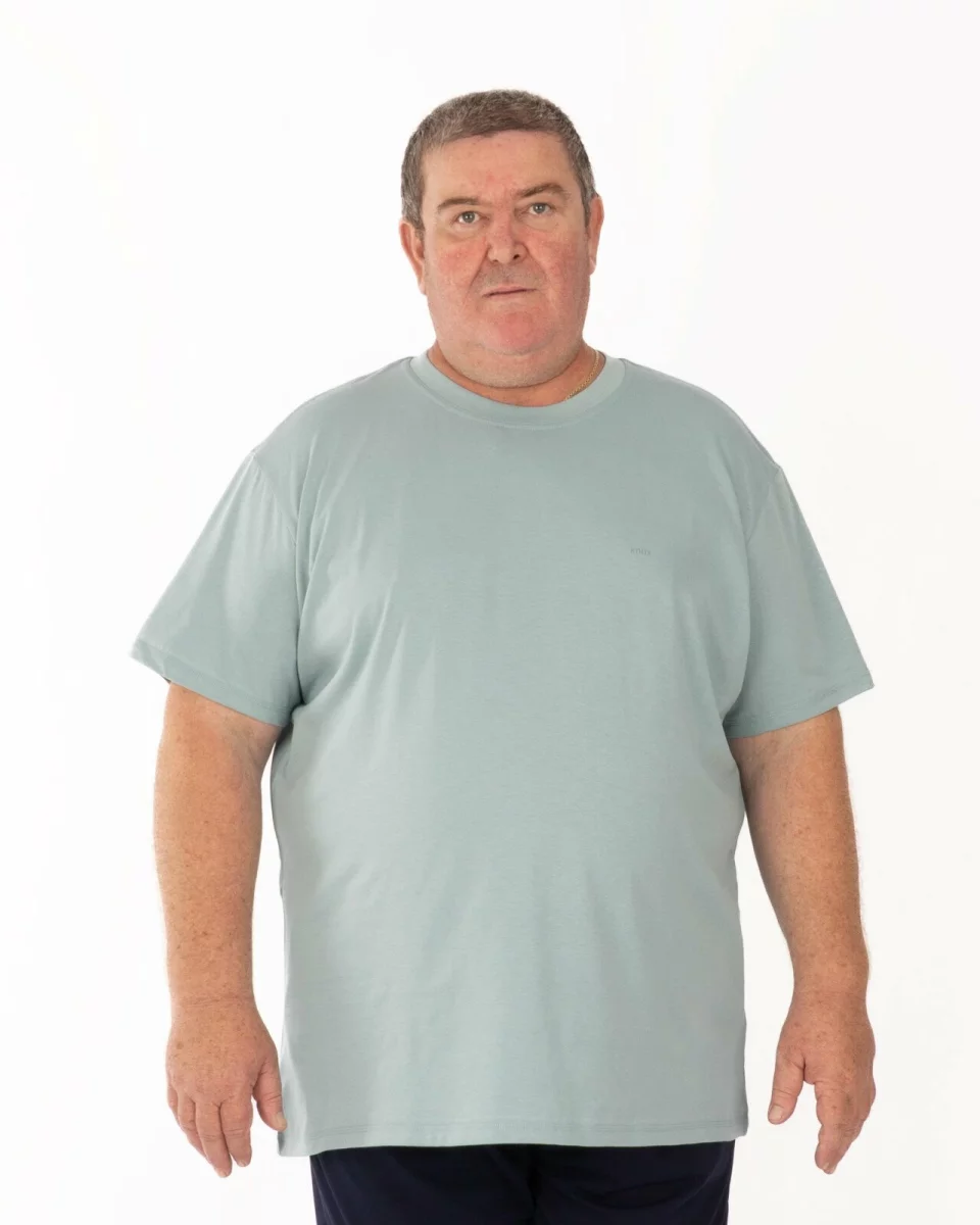 Tricou mărimi mari turcoaz bumbac