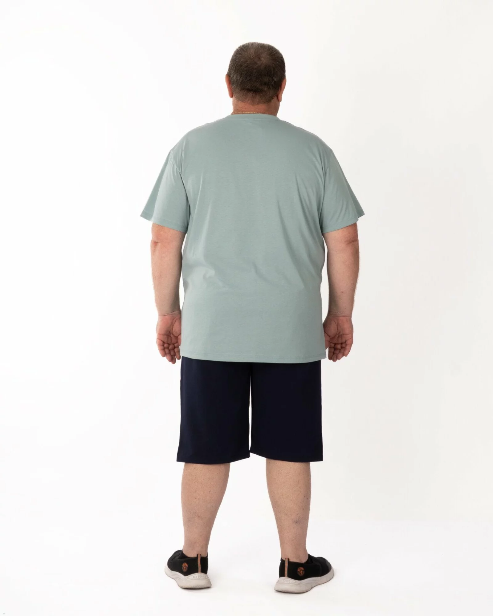 Tricou mărimi mari turcoaz bumbac