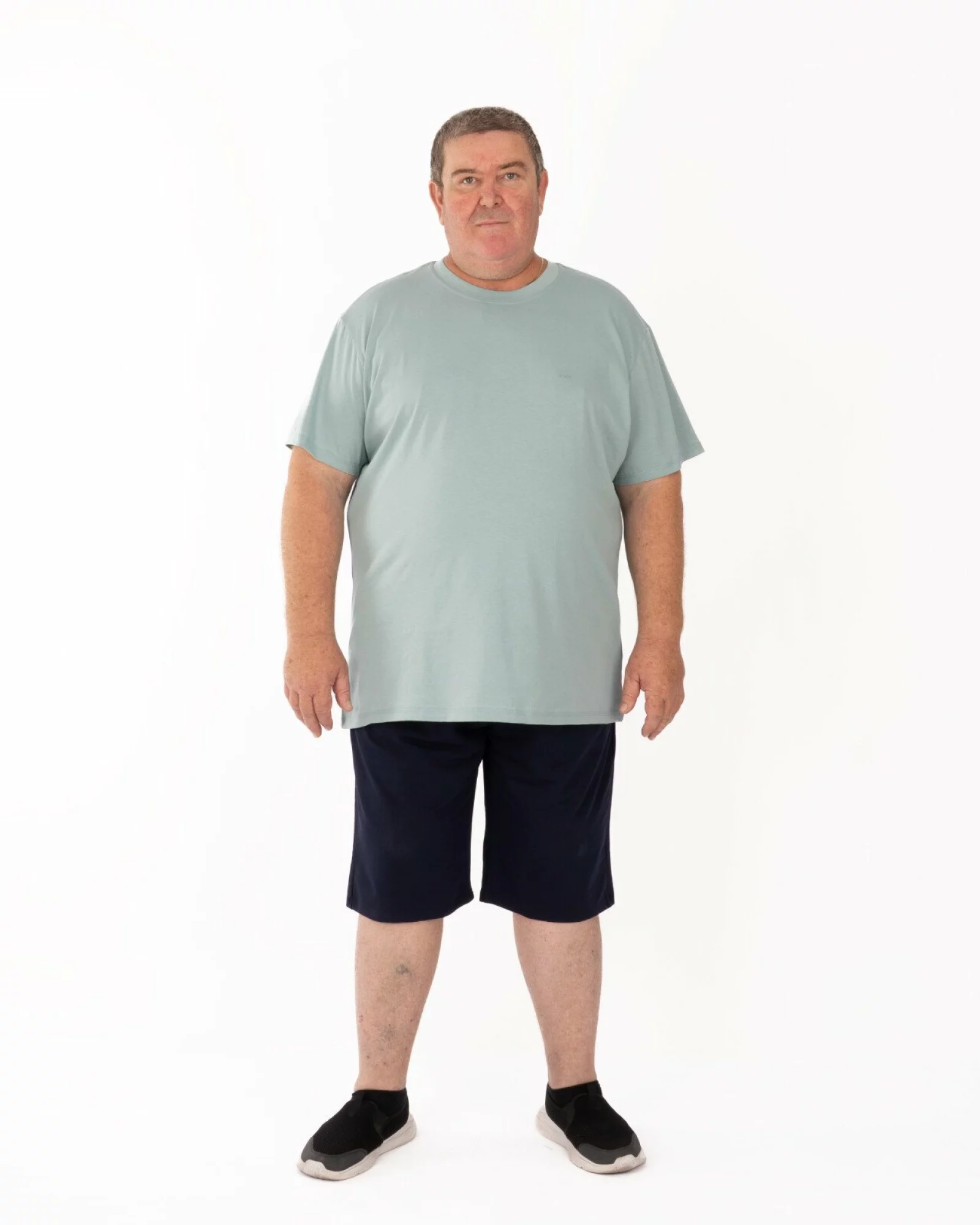 Tricou mărimi mari turcoaz bumbac
