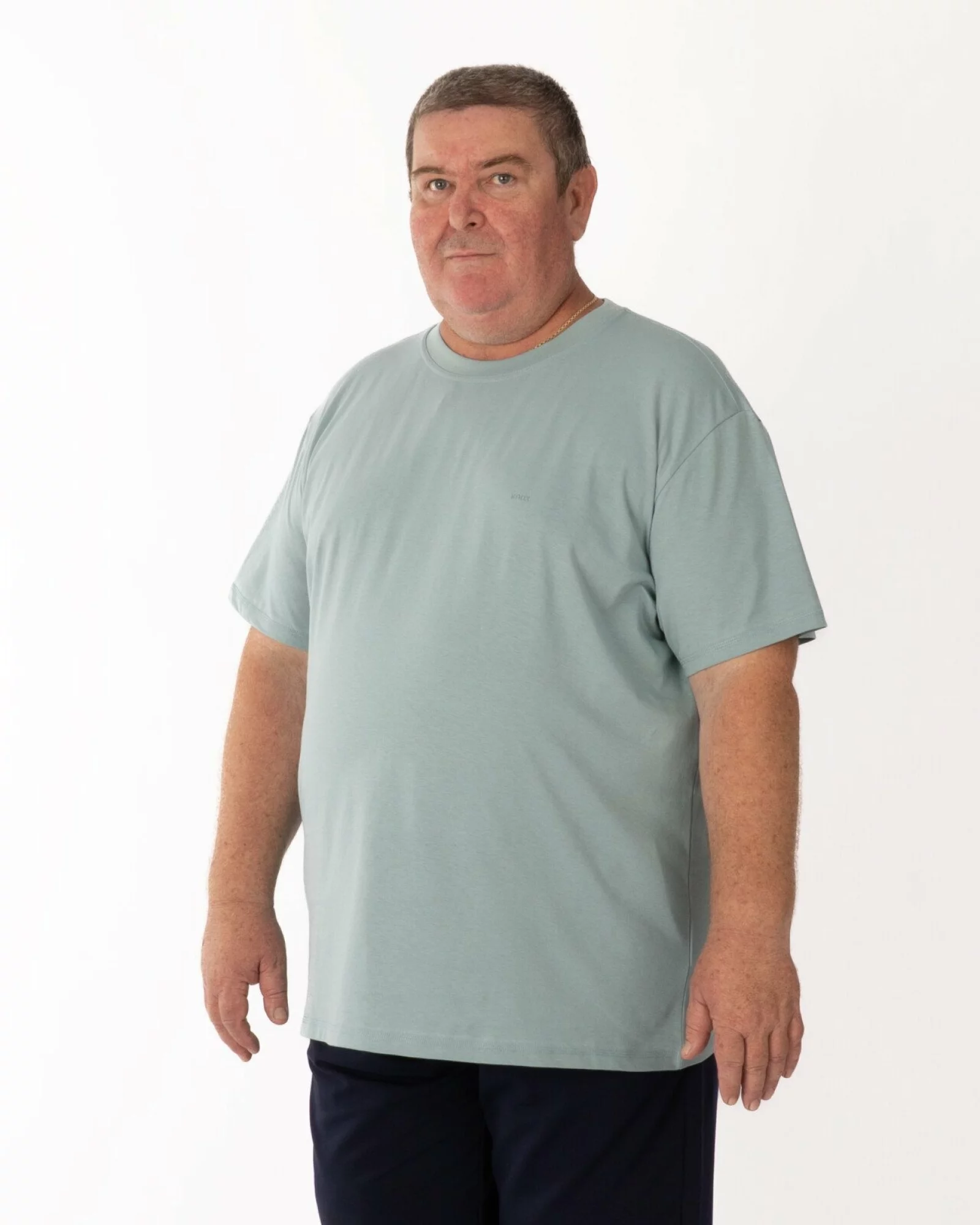 Tricou mărimi mari turcoaz bumbac