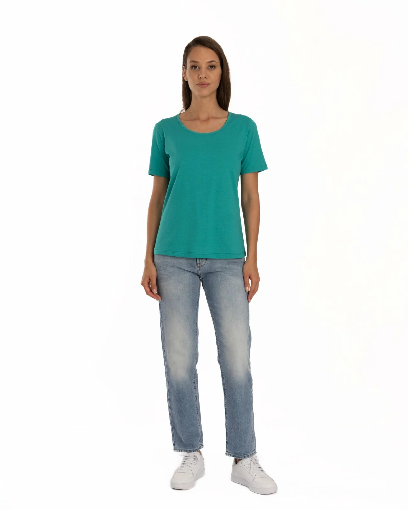 Tricou turcoaz bumbac