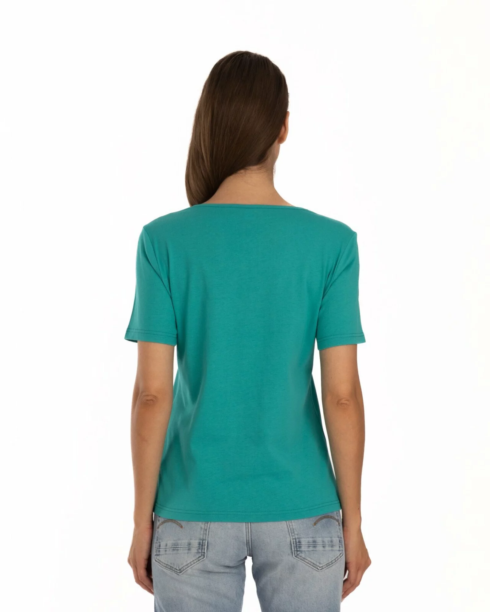 Tricou turcoaz bumbac