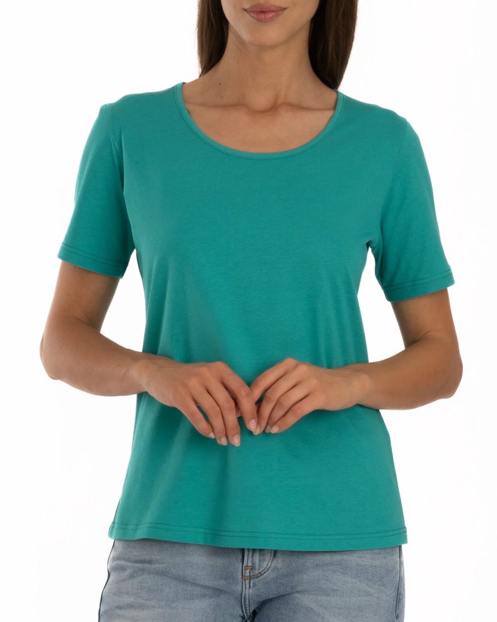 Tricou turcoaz bumbac