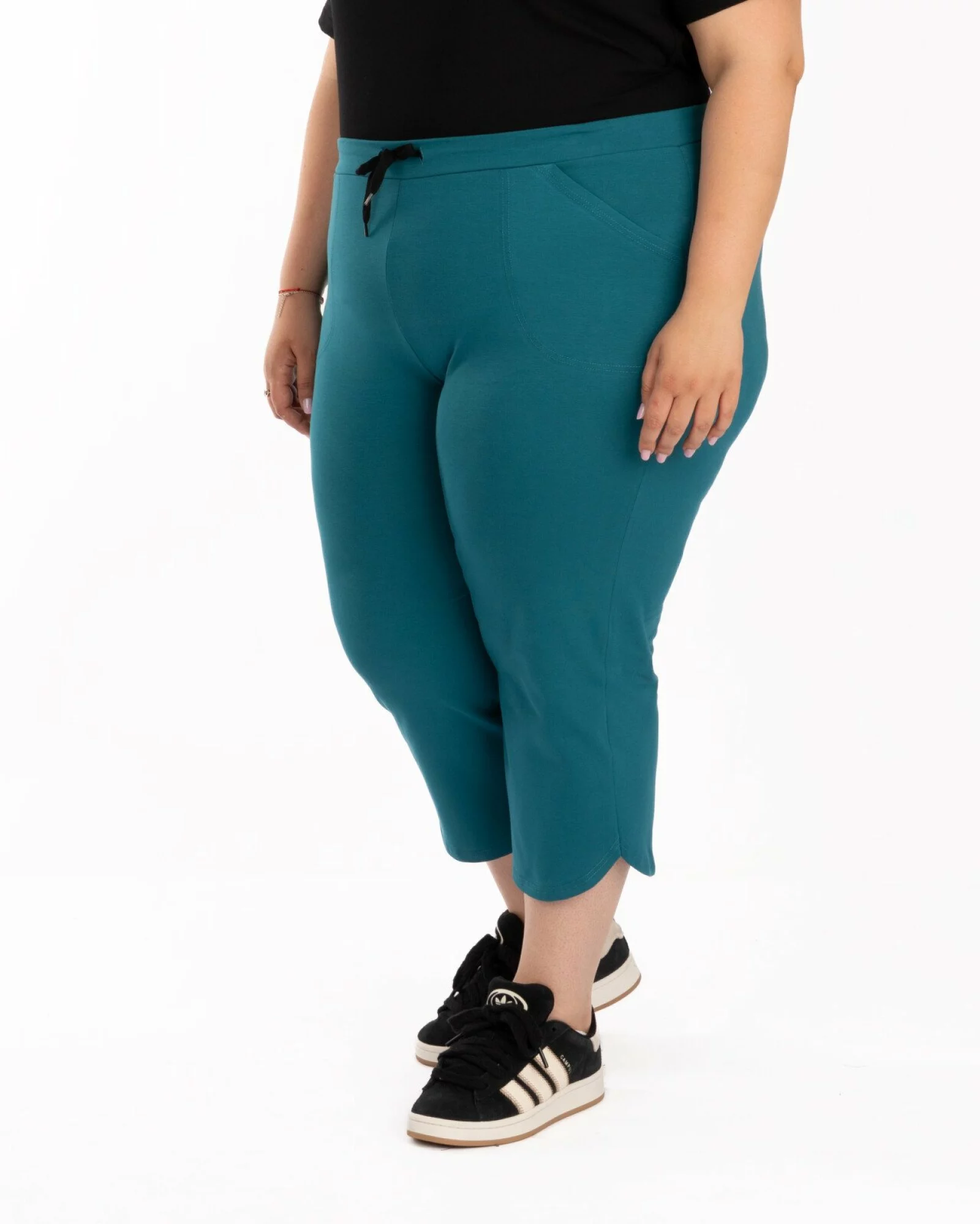 Pantaloni petrol 3/4 mărimi mari tiv lalea
