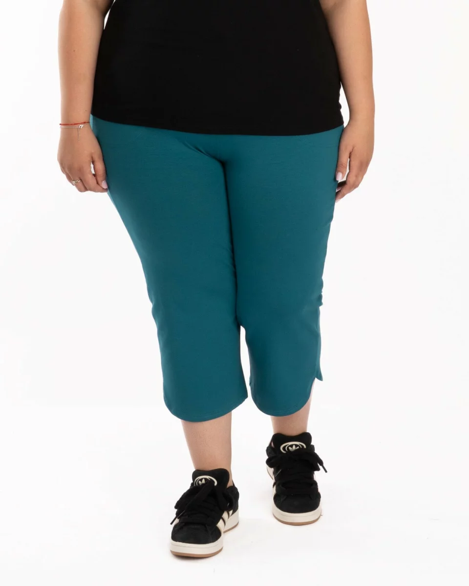 Pantaloni petrol 3/4 mărimi mari tiv lalea