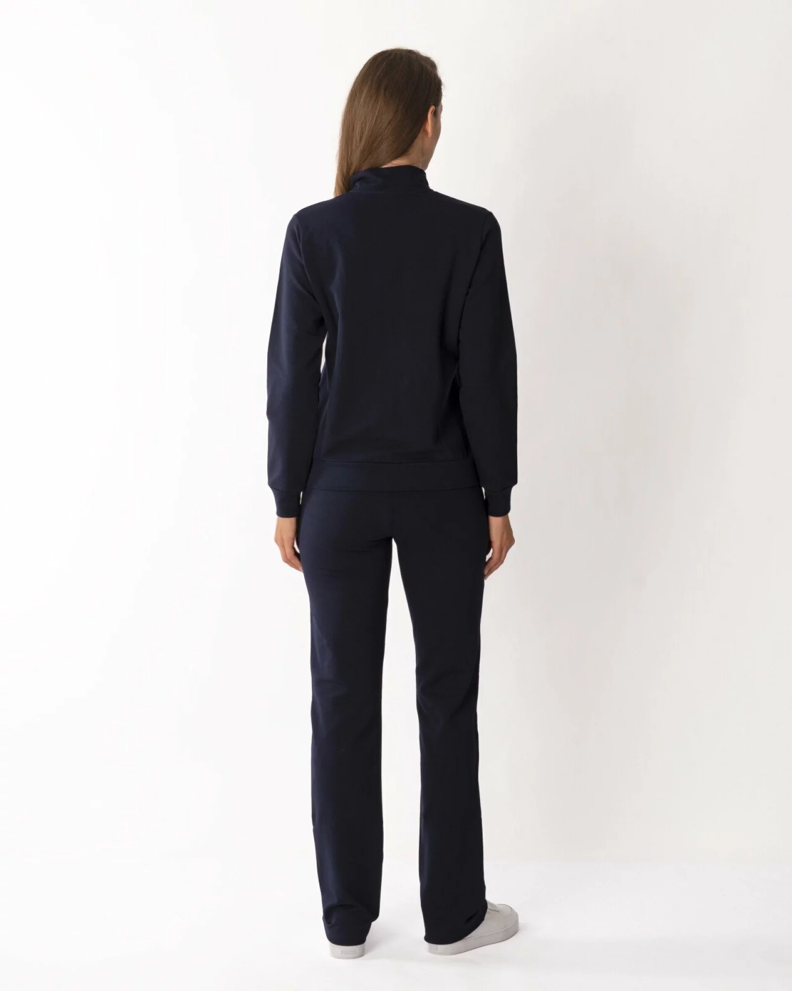 Trening damă bleumarin cu detalii contrast coral