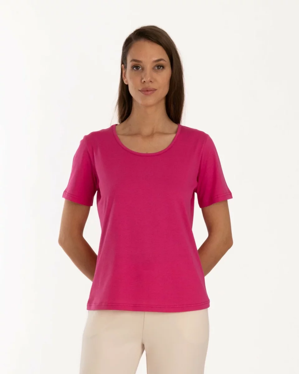 Tricou roz bumbac