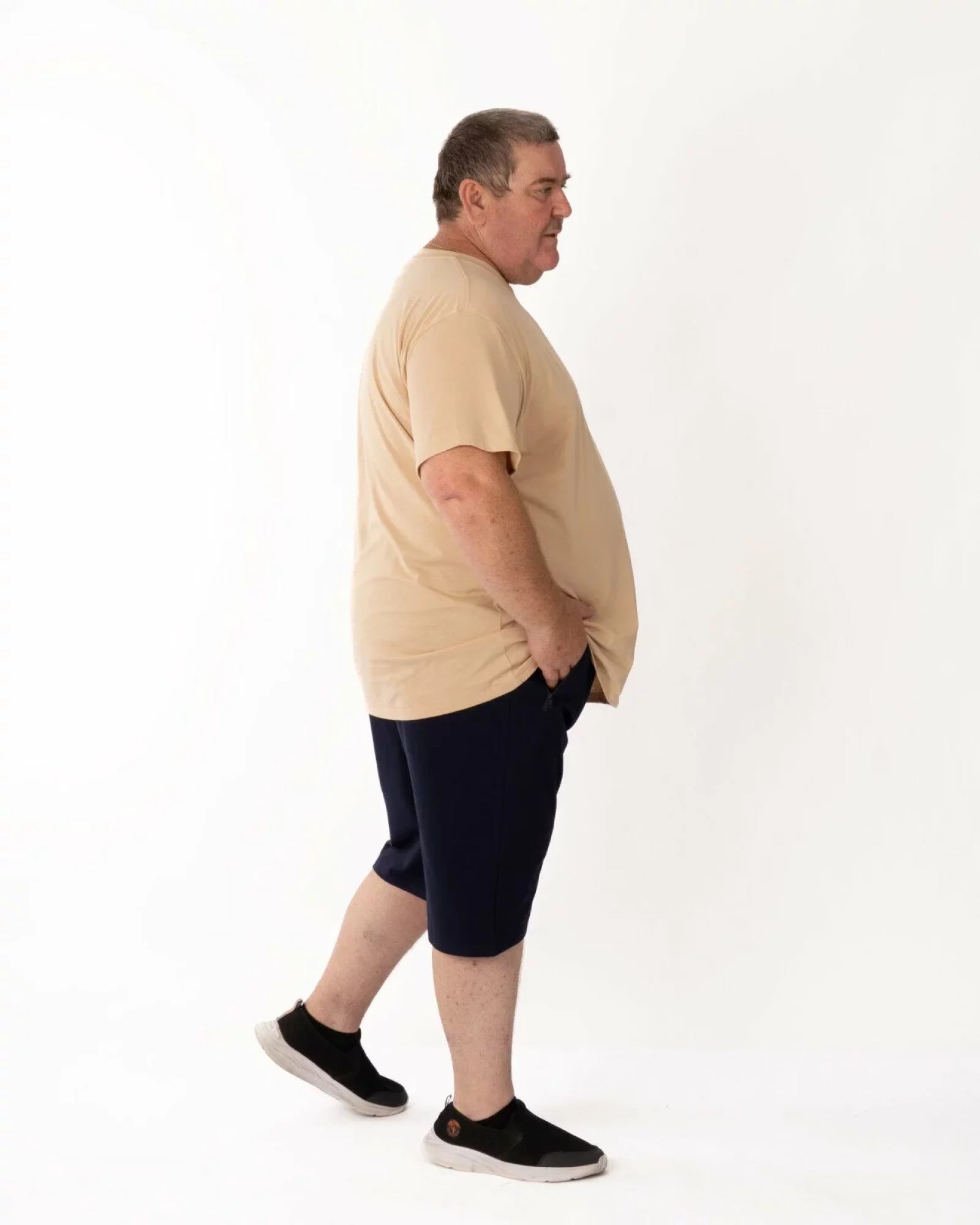 Pantaloni scurți bleumarin mărimi mari buzunare cu fermoar