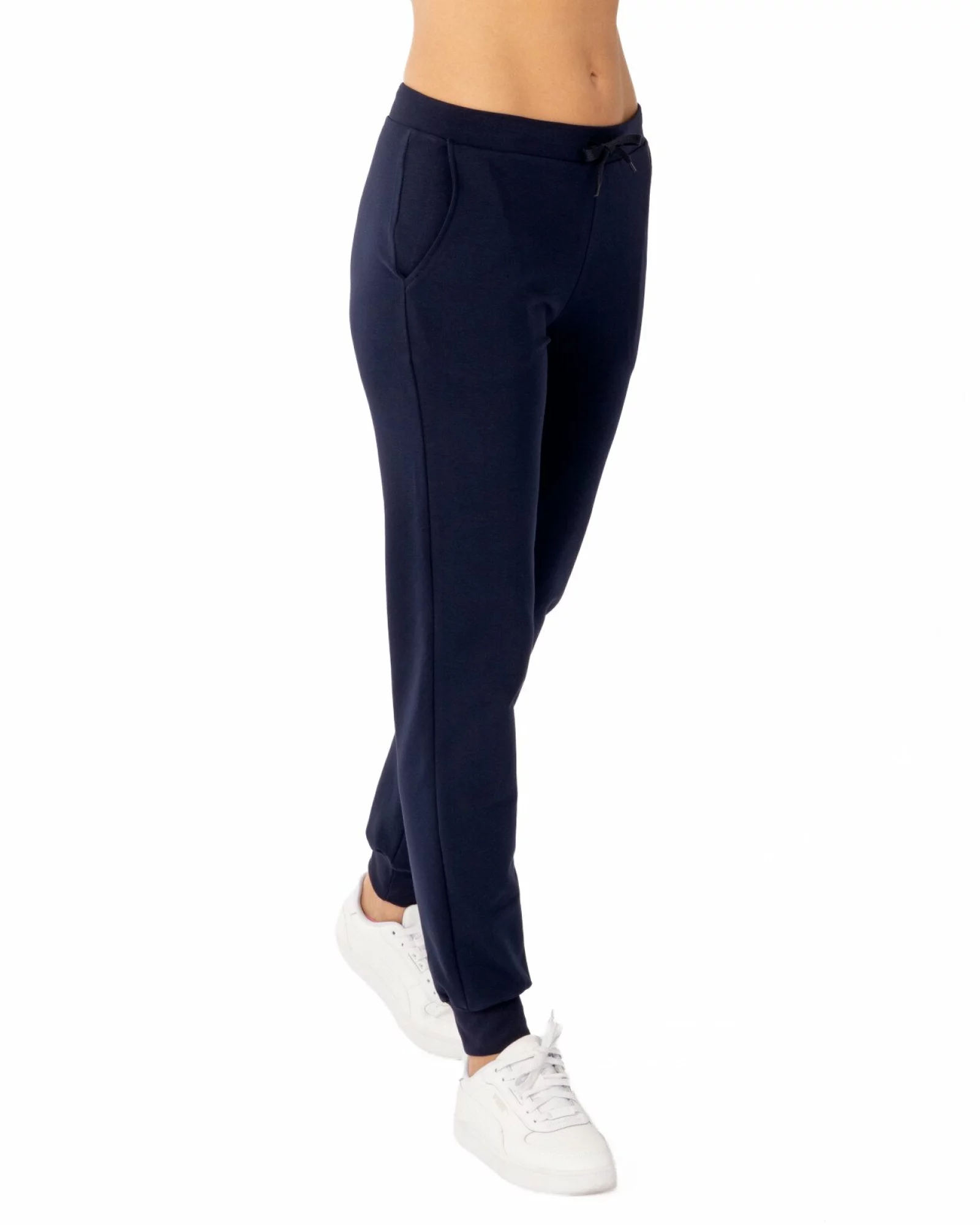 Pantaloni jogger damă bleumarin bumbac P.2023