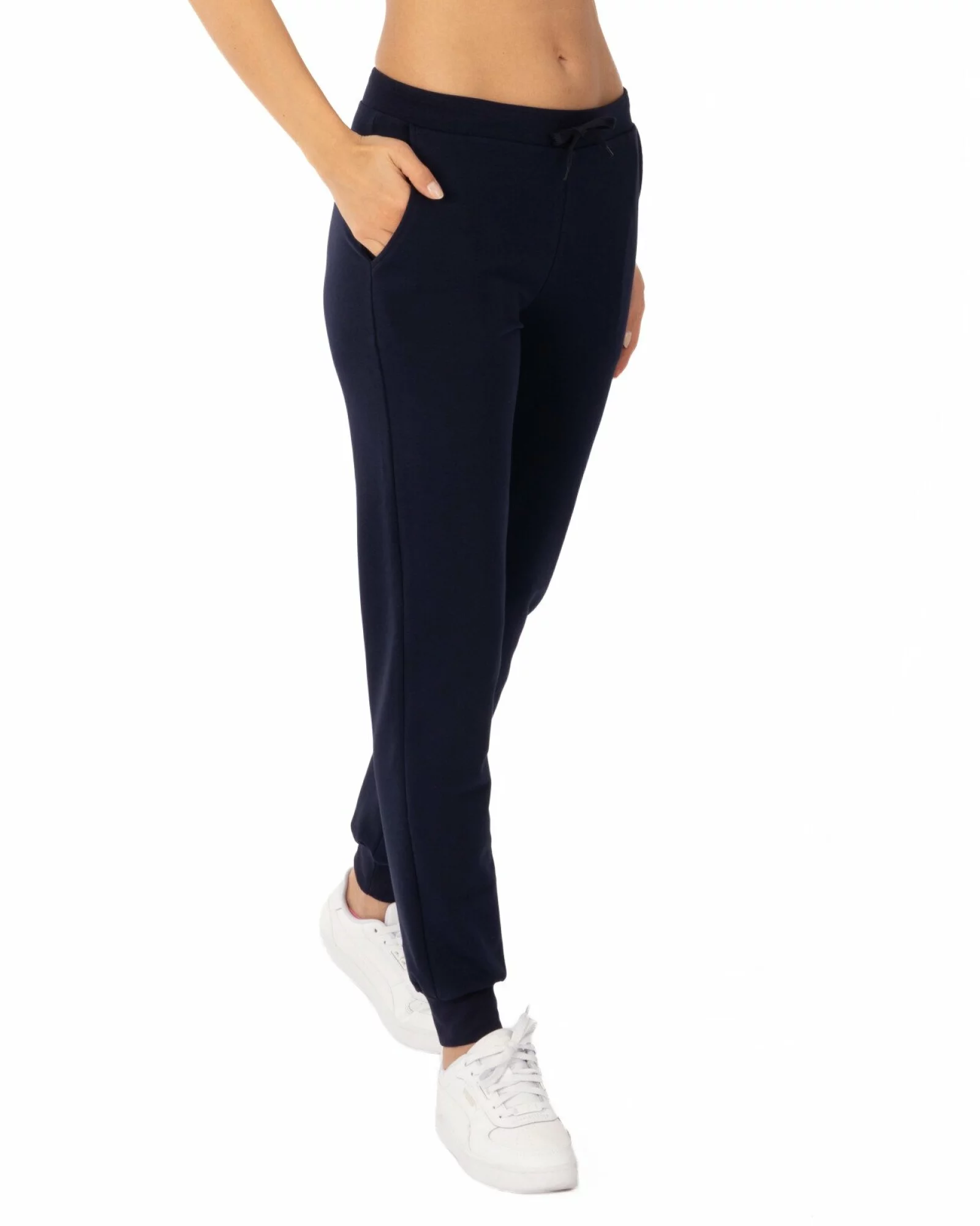 Pantaloni jogger damă bleumarin bumbac P.2023