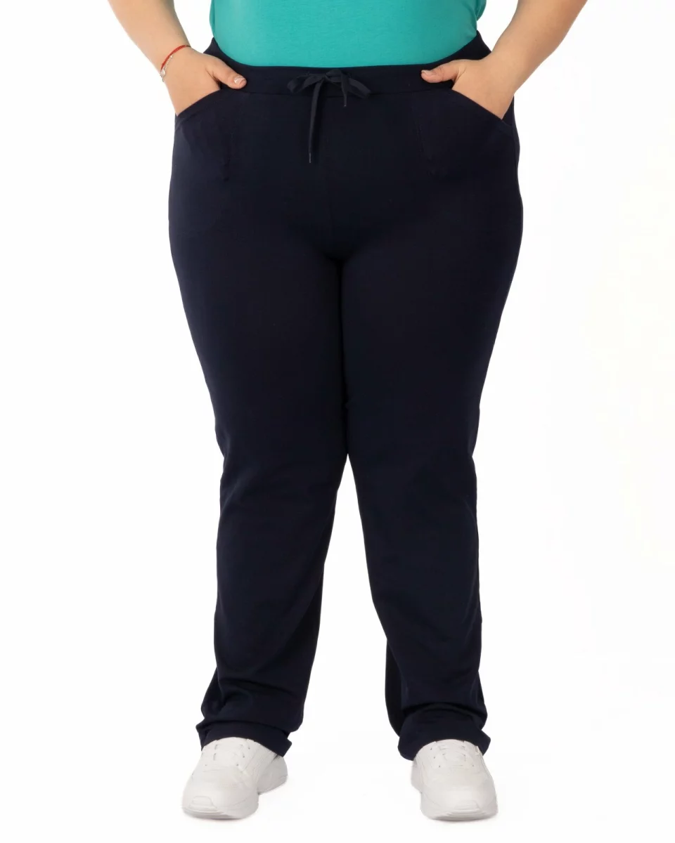 Pantaloni de trening damă mărimi mari bleumarin, de vară P.2006