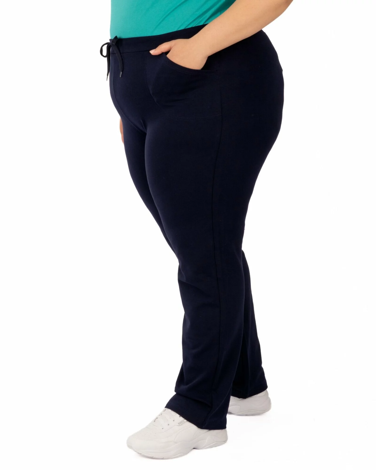 Pantaloni de trening damă mărimi mari bleumarin P.2026